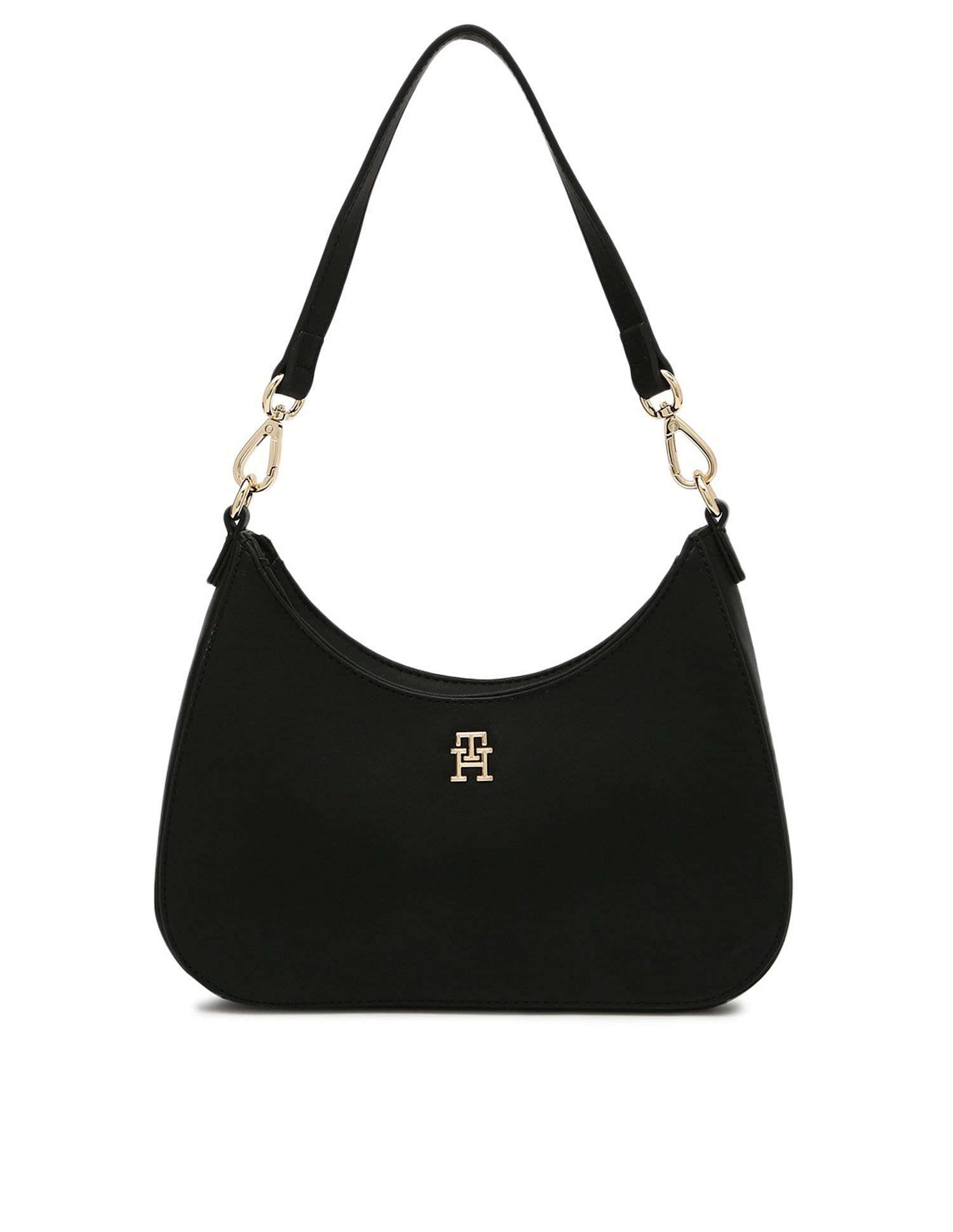 Tommy Hilfiger Solid Black PU Bag