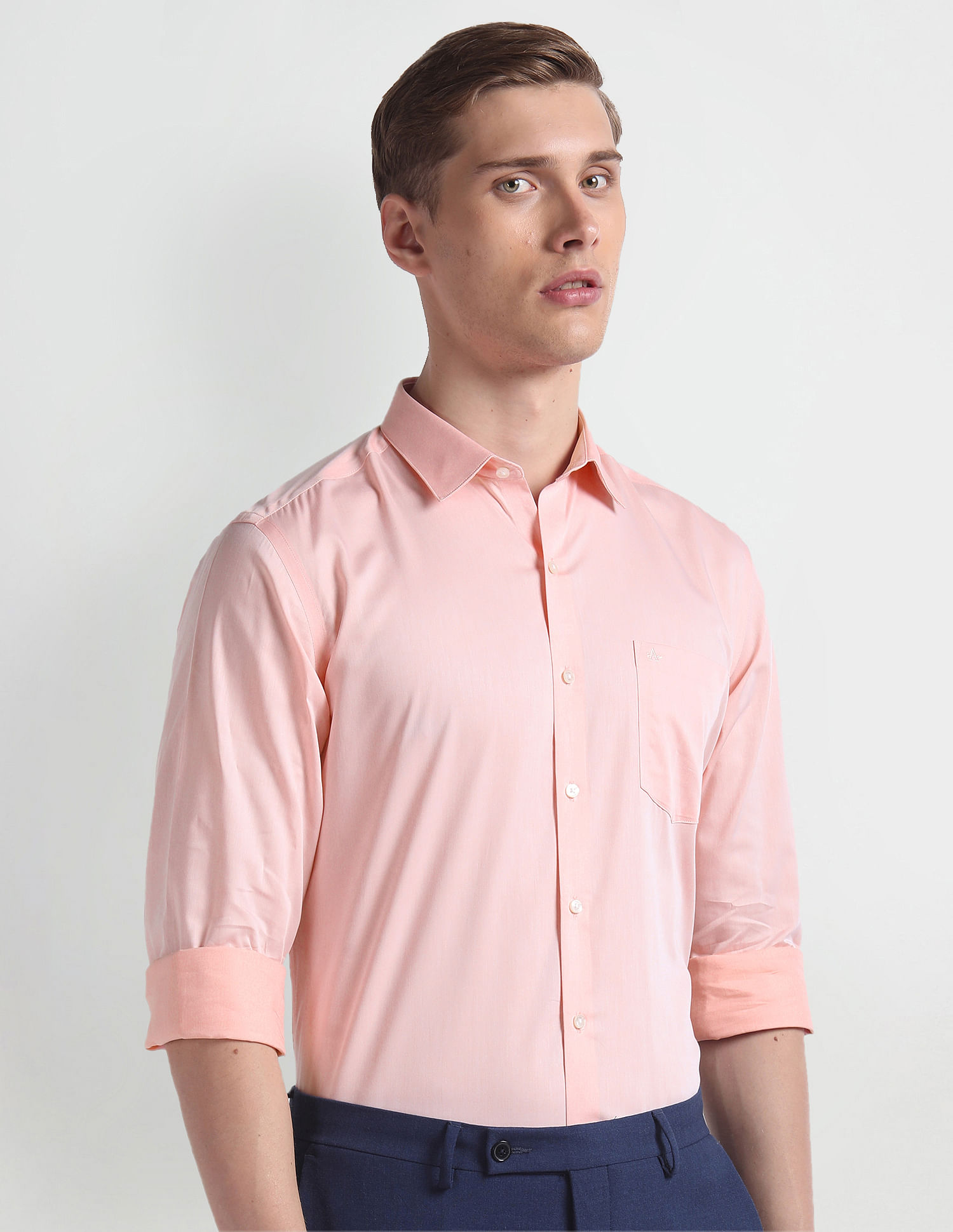 Arrow Manhattan Slim Fit Auto Press Shirt
