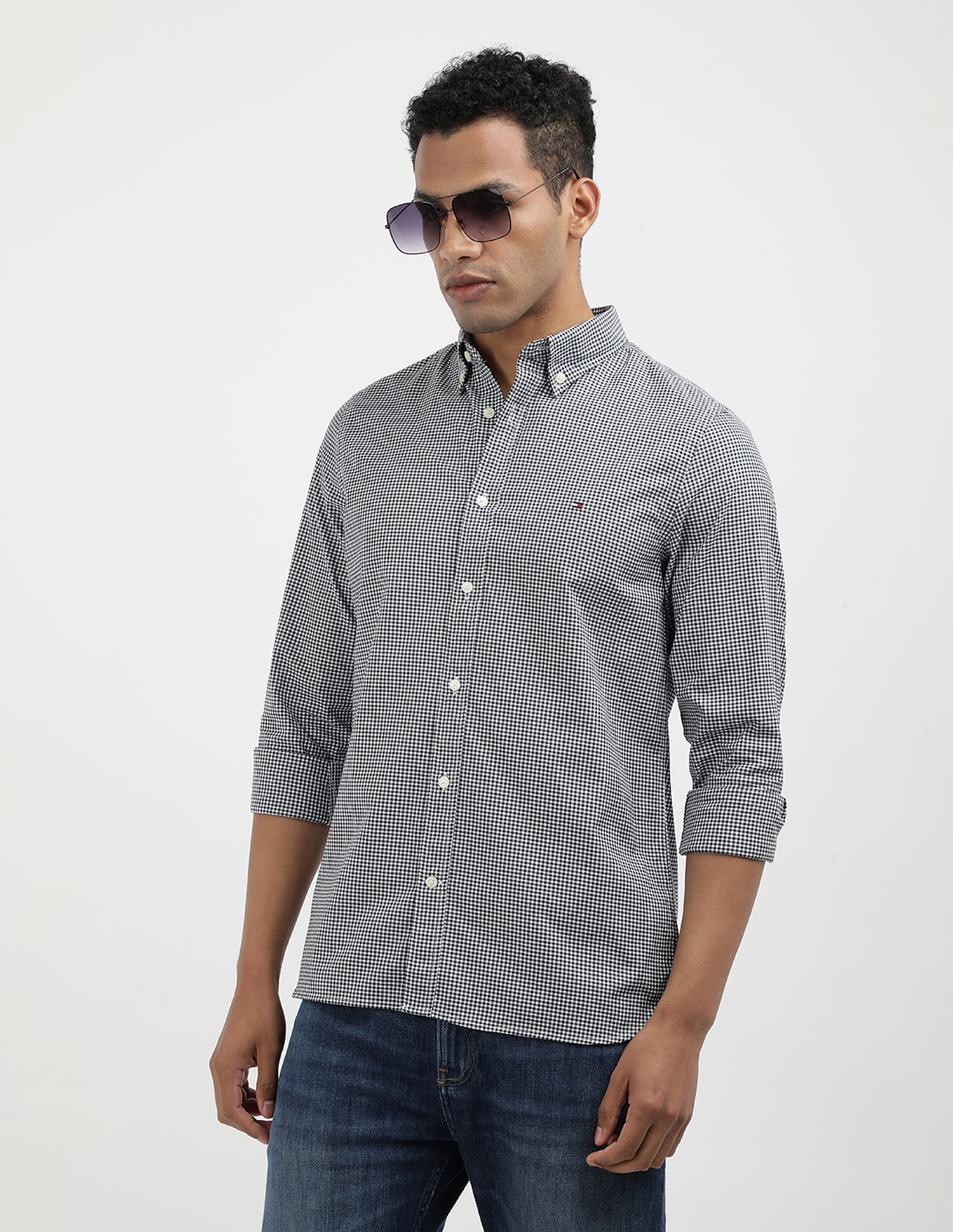 Tommy Hilfiger Micro Gingham Check Poplin Shirt