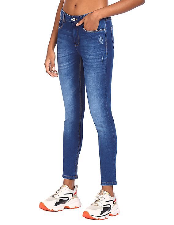 Flying Machine Women Mid-Rise Veronica Skinny Fit Jeans