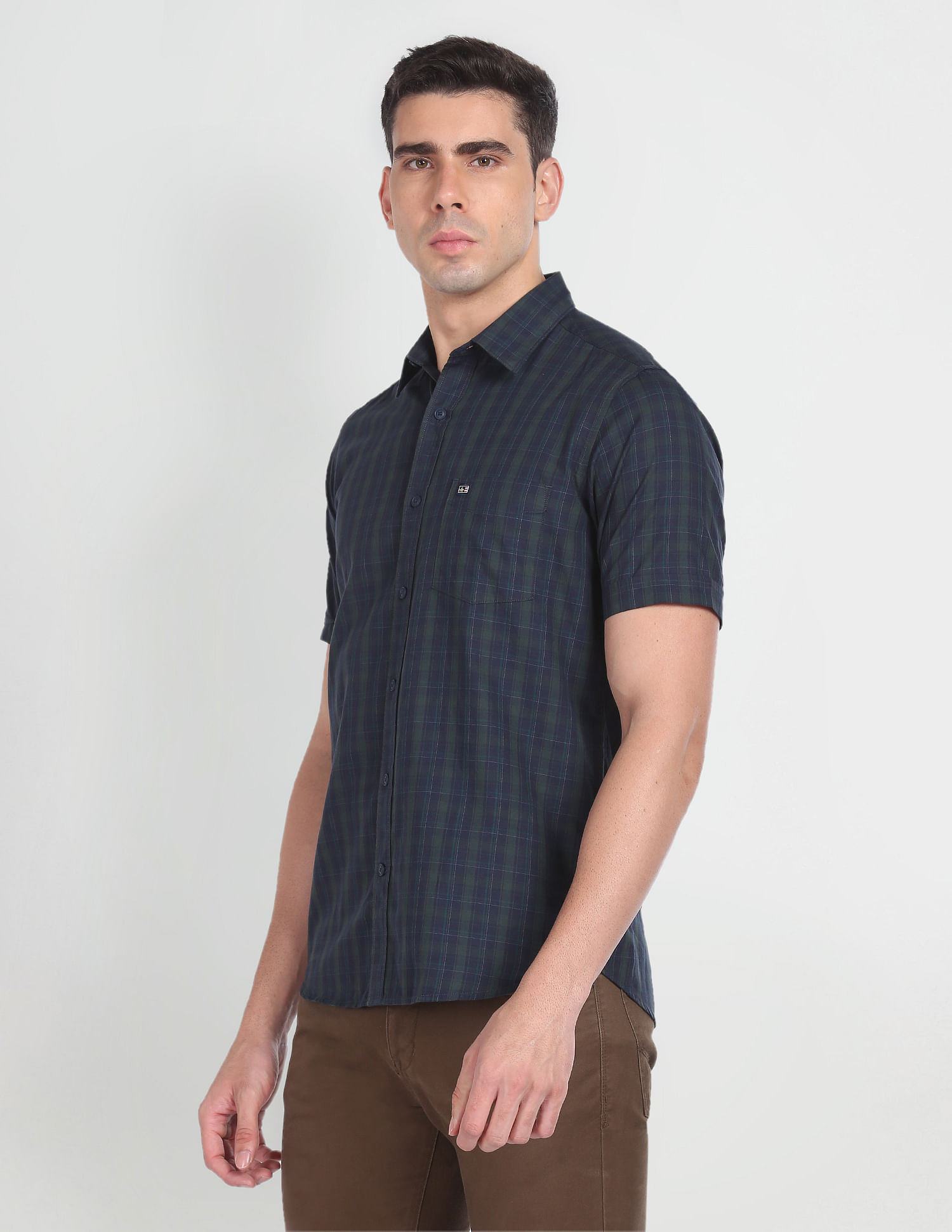 Arrow Sports Tartan Check Cotton Casual Shirt