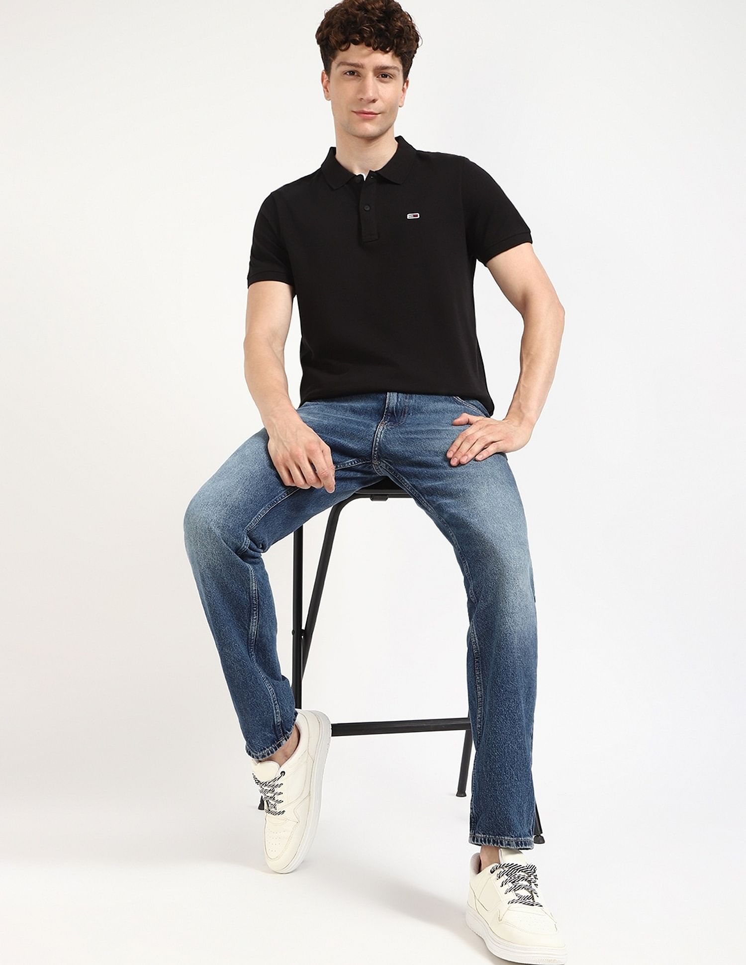 Tommy Hilfiger Solid Slim-Fit Cotton Polo Shirt