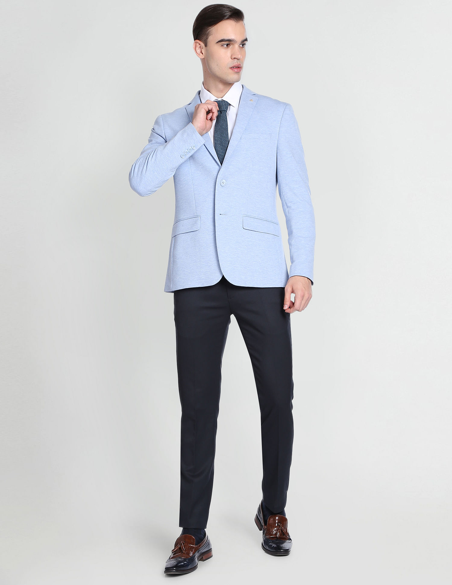 Arrow Zero Calorie Slim Fit Heathered Knit Blazer