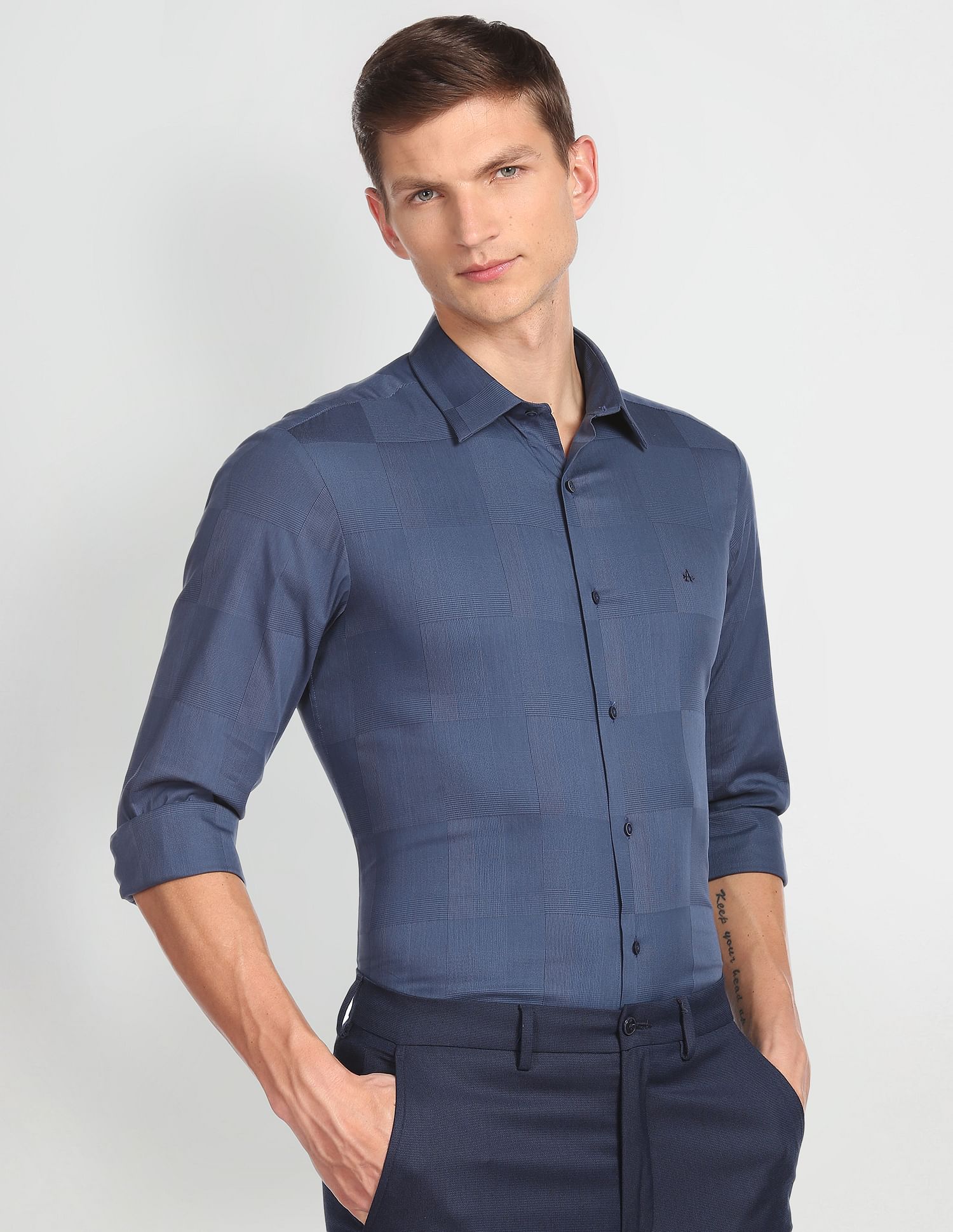 Arrow Newyork Checkered Dobby Shirt