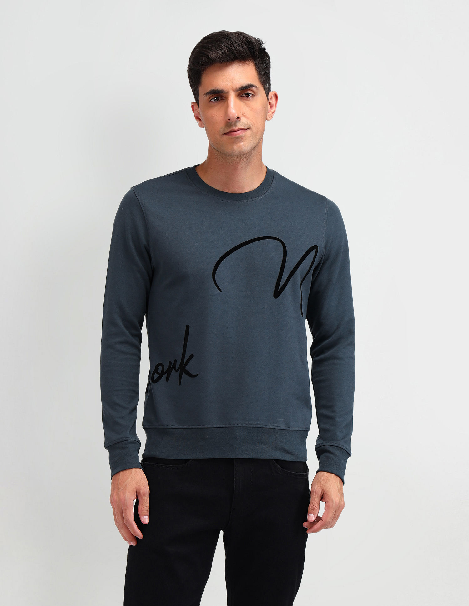 Arrow Newyork Typographic Printed Regular Fit Sweatshirt