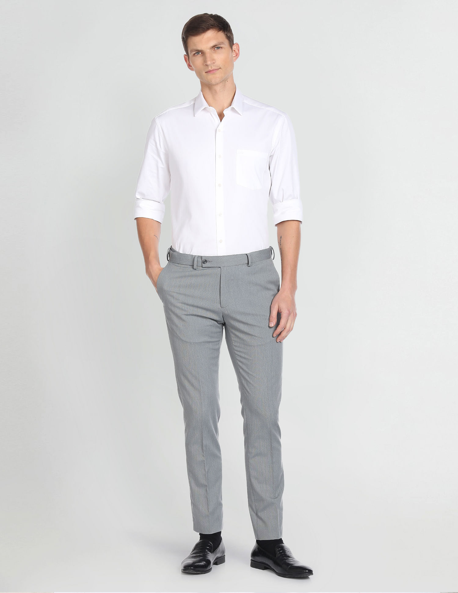 Arrow Dobby Autoflex Formal Trousers