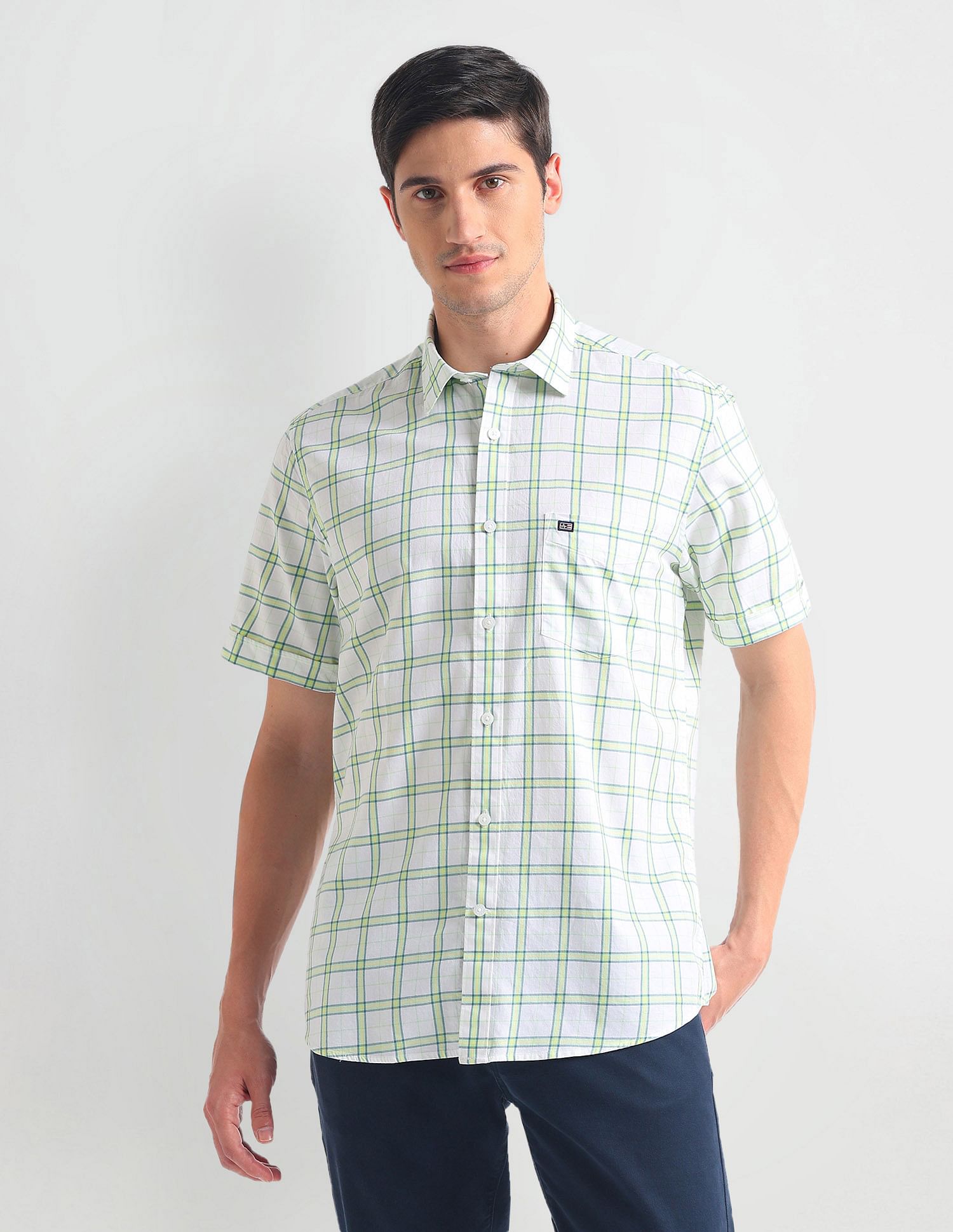 Arrow Sports Tartan Check Slim Fit Shirt