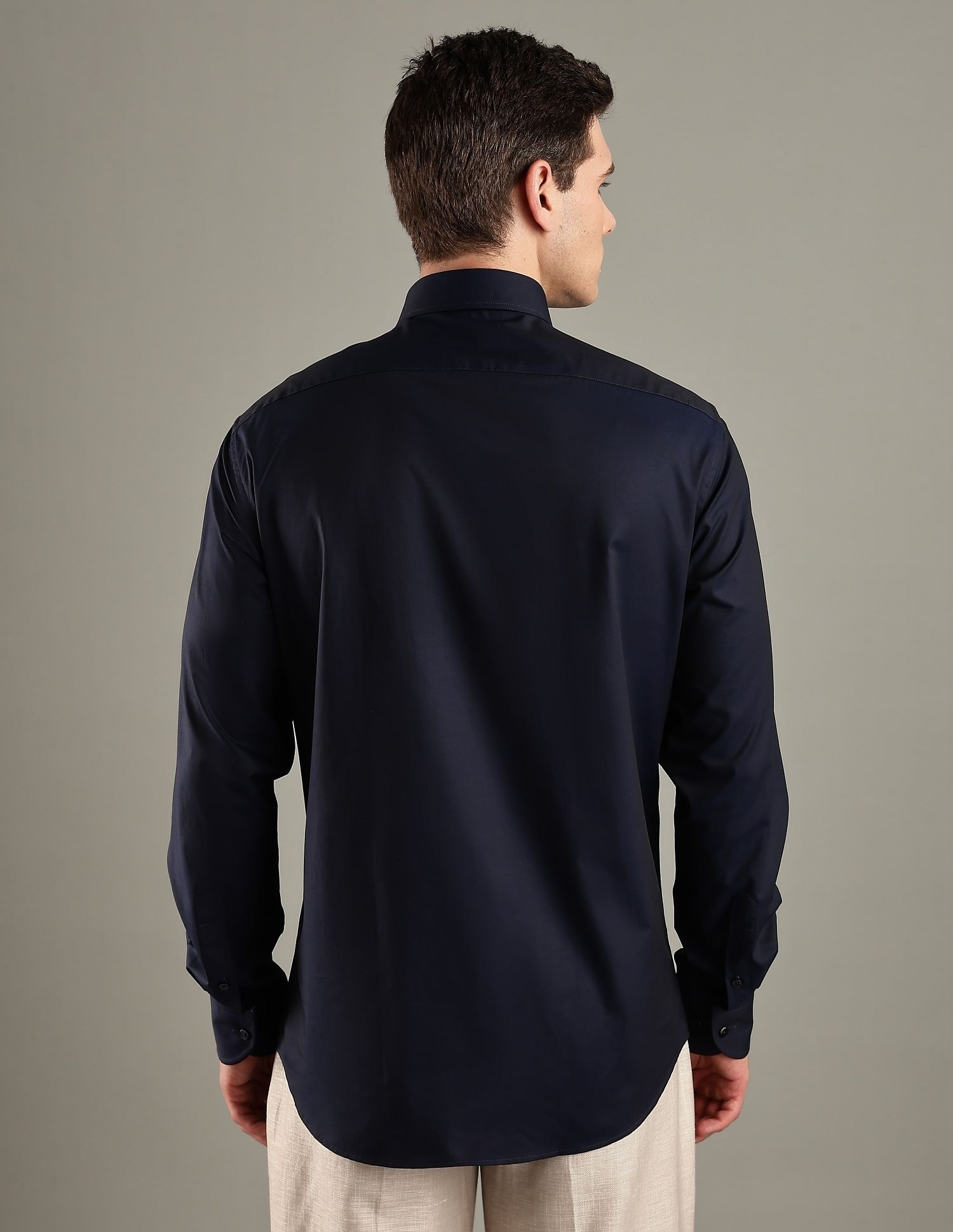 Tommy Hilfiger Solid Regular-Fit Cotton Woven Shirt
