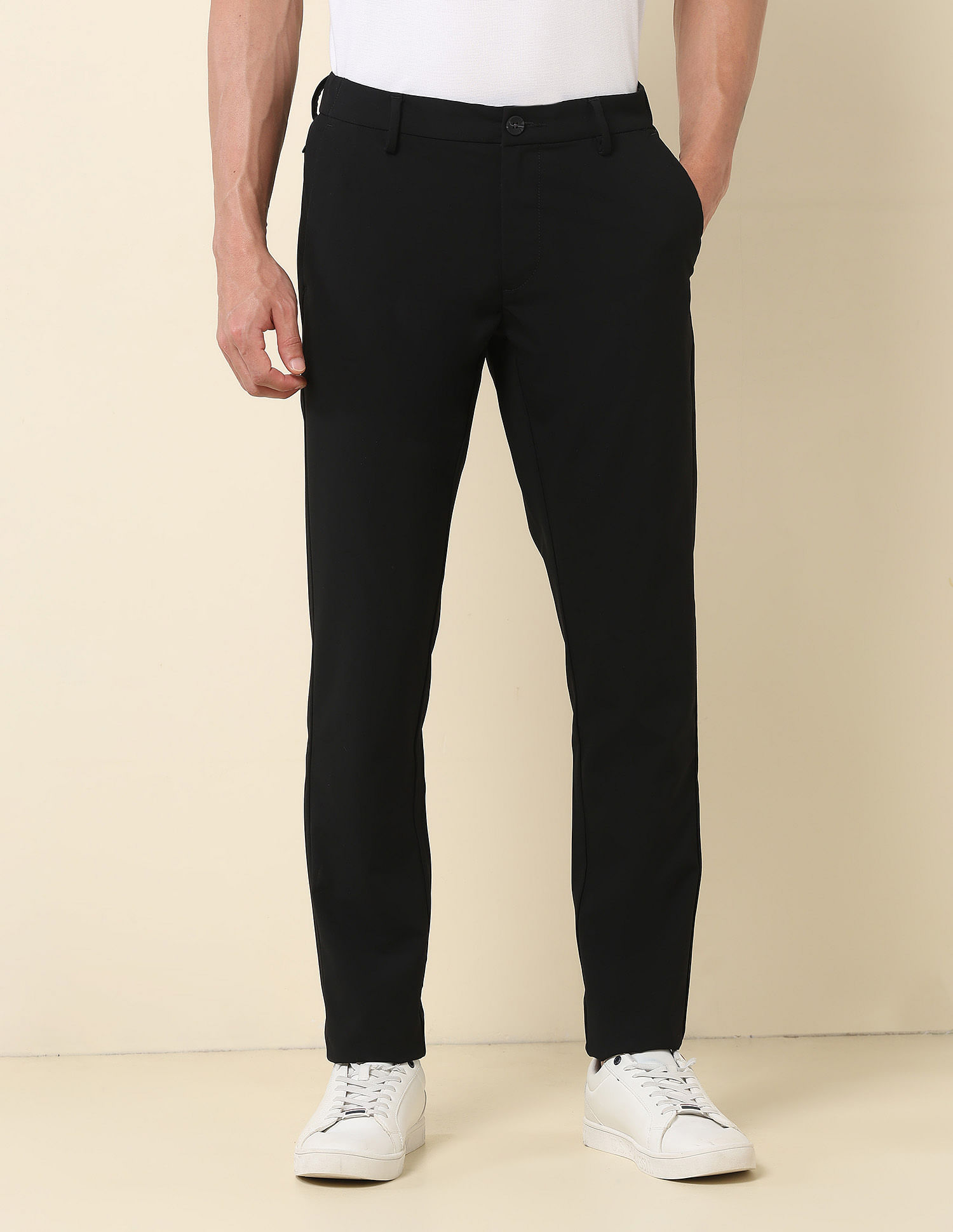 U.S. Polo Assn. Austin Slim Fit Solid Trousers