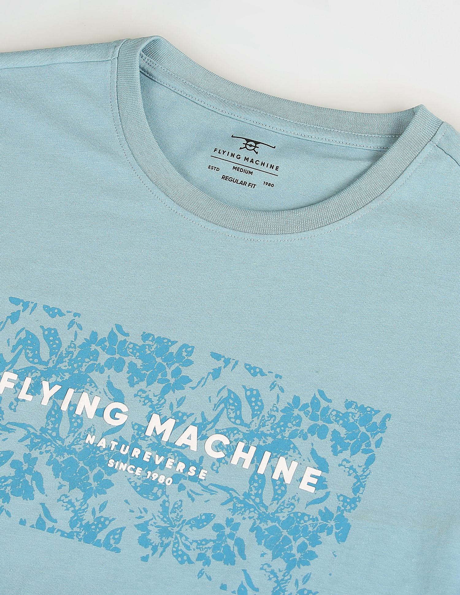 Buy Flying Machine Crew Neck Fish Print T-Shirt - NNNOW.com