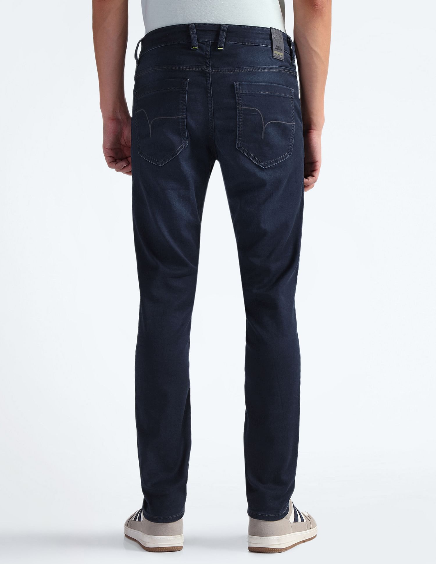 Flying Machine Mid Rise Slash Slim Tapered Fit Jeans