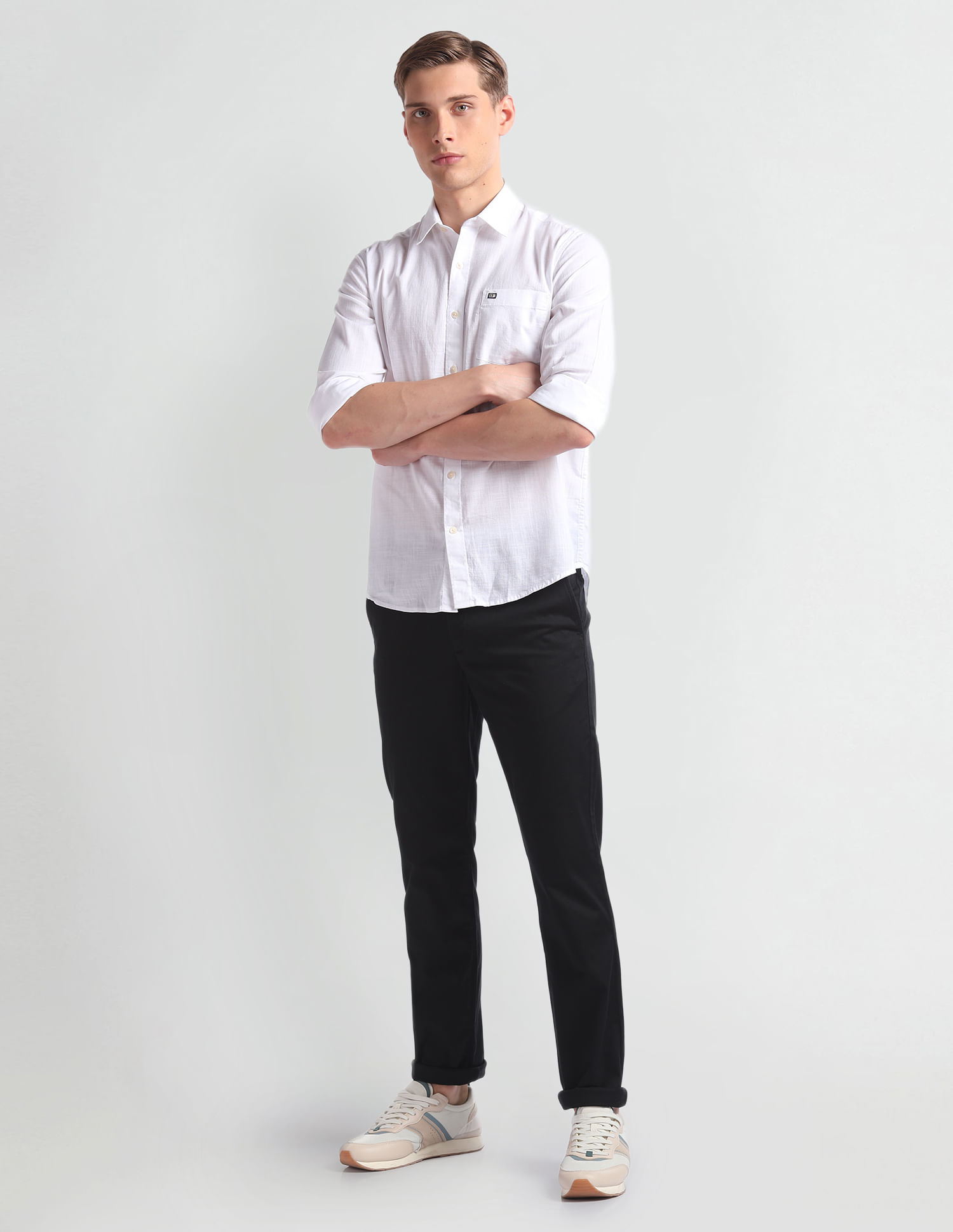 Arrow Sports Smart Flex Slim Fit Trousers
