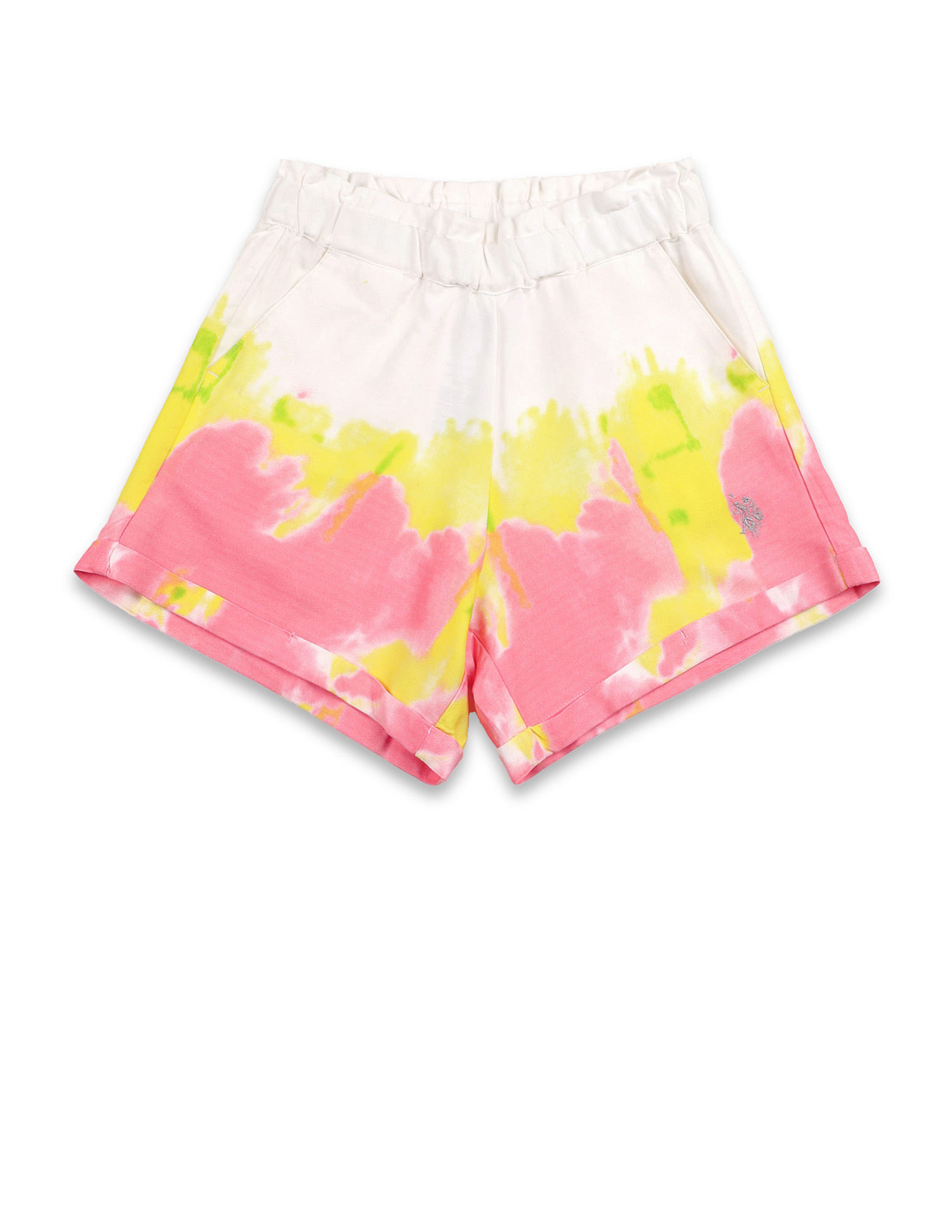 U.S. Polo Assn. Kids Girls Tie-Dyed Shorts