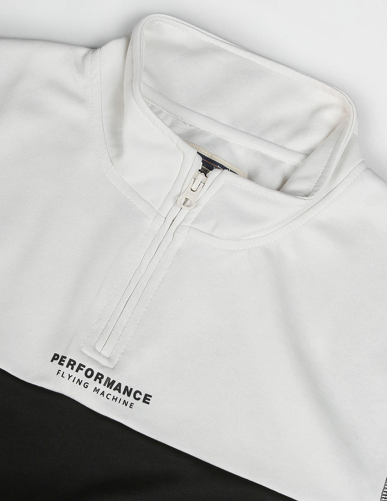 Flying Machine Half Zip Colour Block Sweatshirt