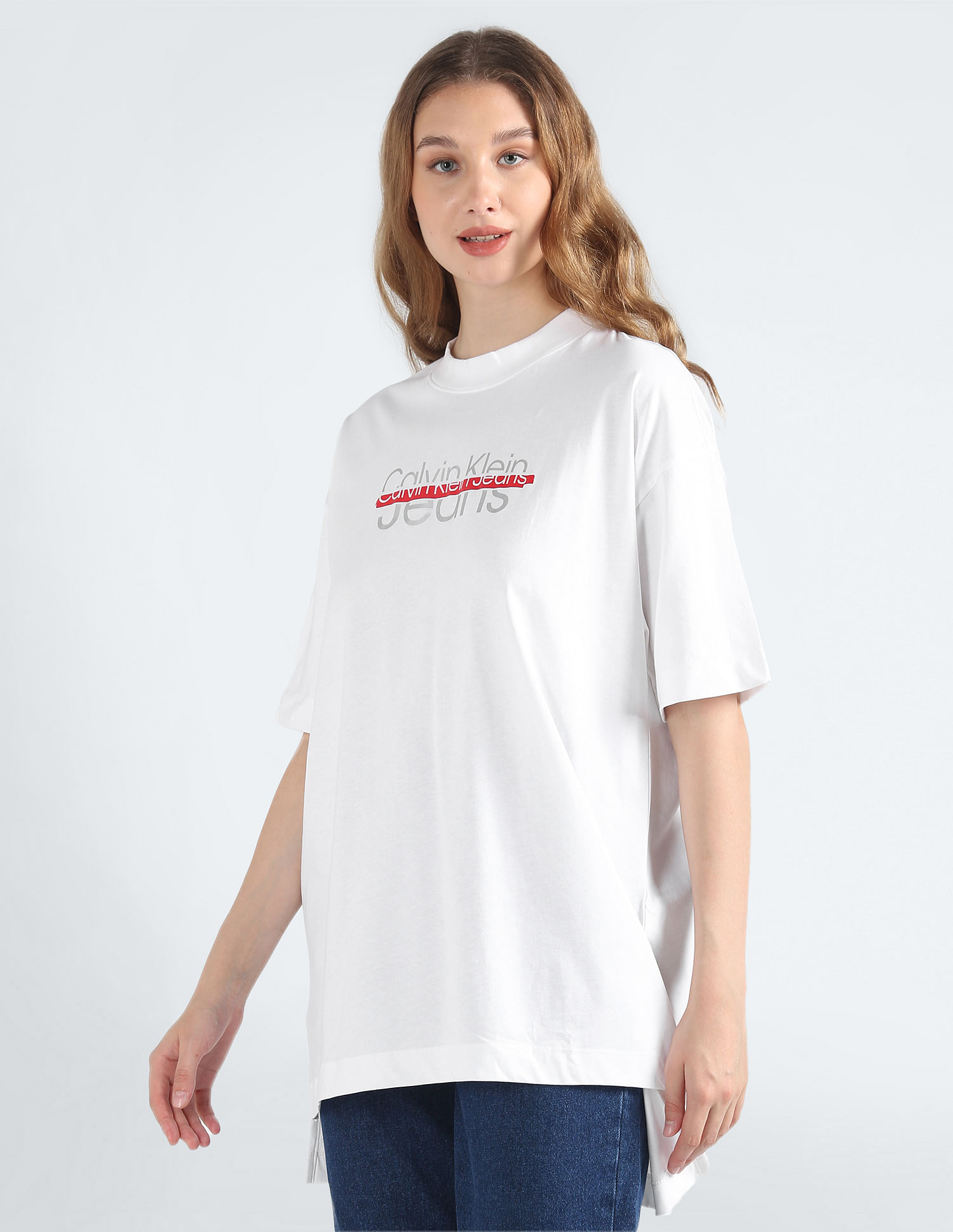 Tシャツ・カットソー DISCLAIMER SS22 LOGO PRINT T-SHIRT (22EDS51567_SKY) COOLCODE C.GRAPHY Arch Logo SHORT SLEEVE T-Shirt（Tシャツ