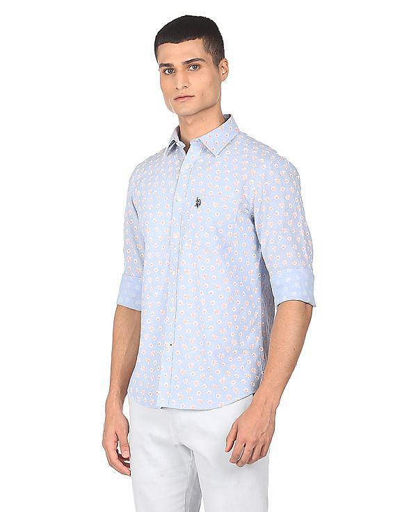 U.S. Polo Assn. Spread Collar Printed Casual Shirt