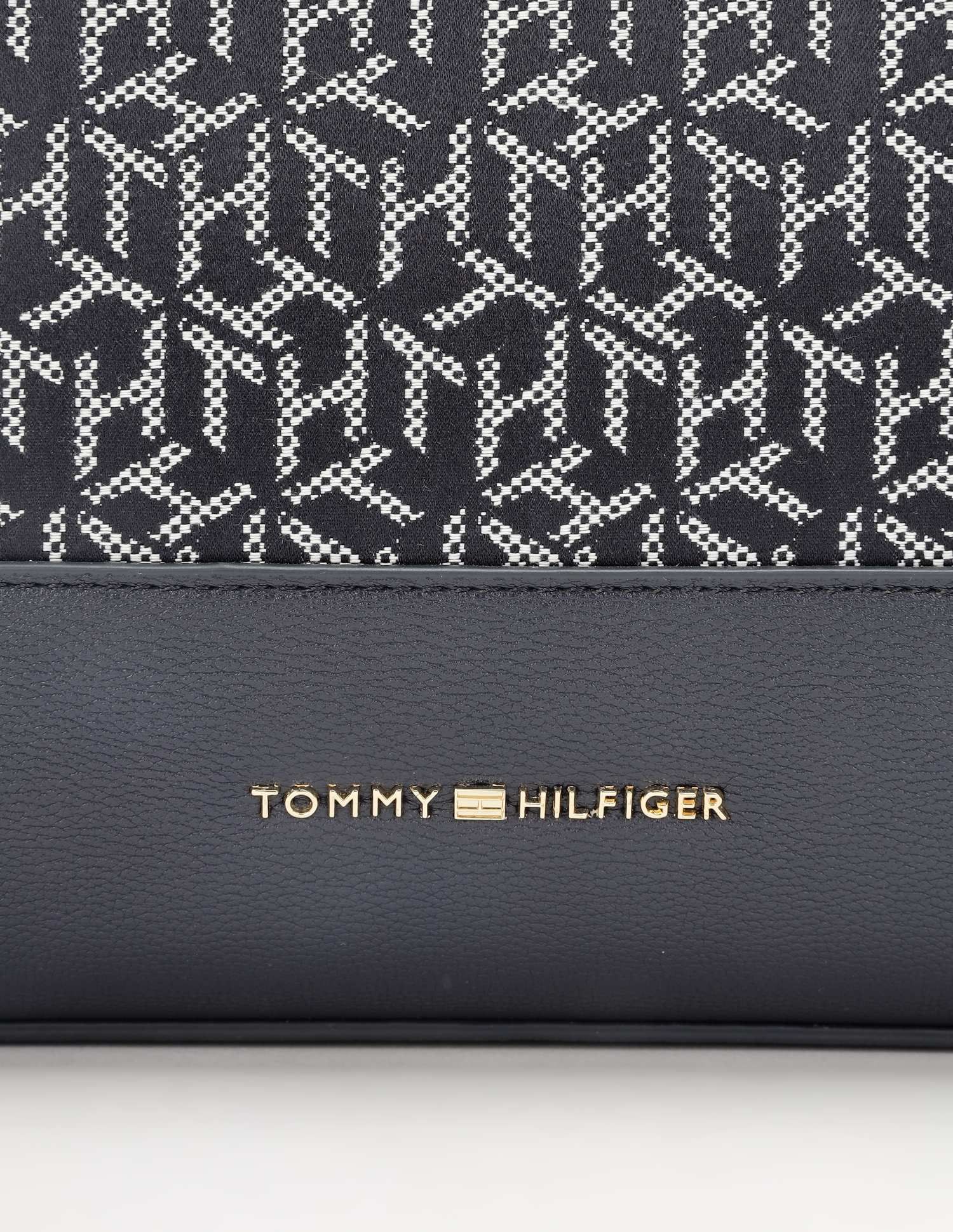 Tommy Hilfiger Logo Blue Polyester Sling Bag