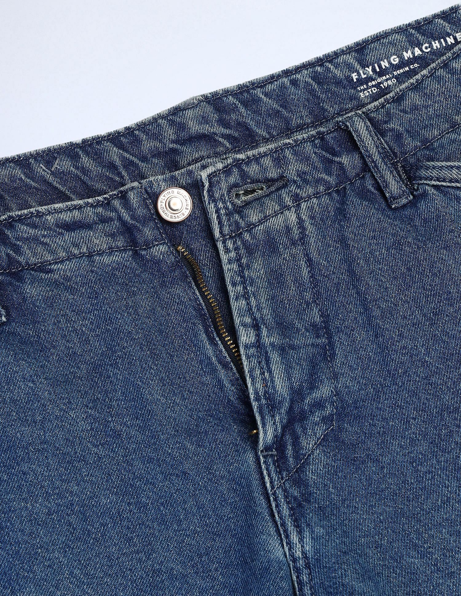 Flying Machine Cobain Loose Fit Blue Jeans