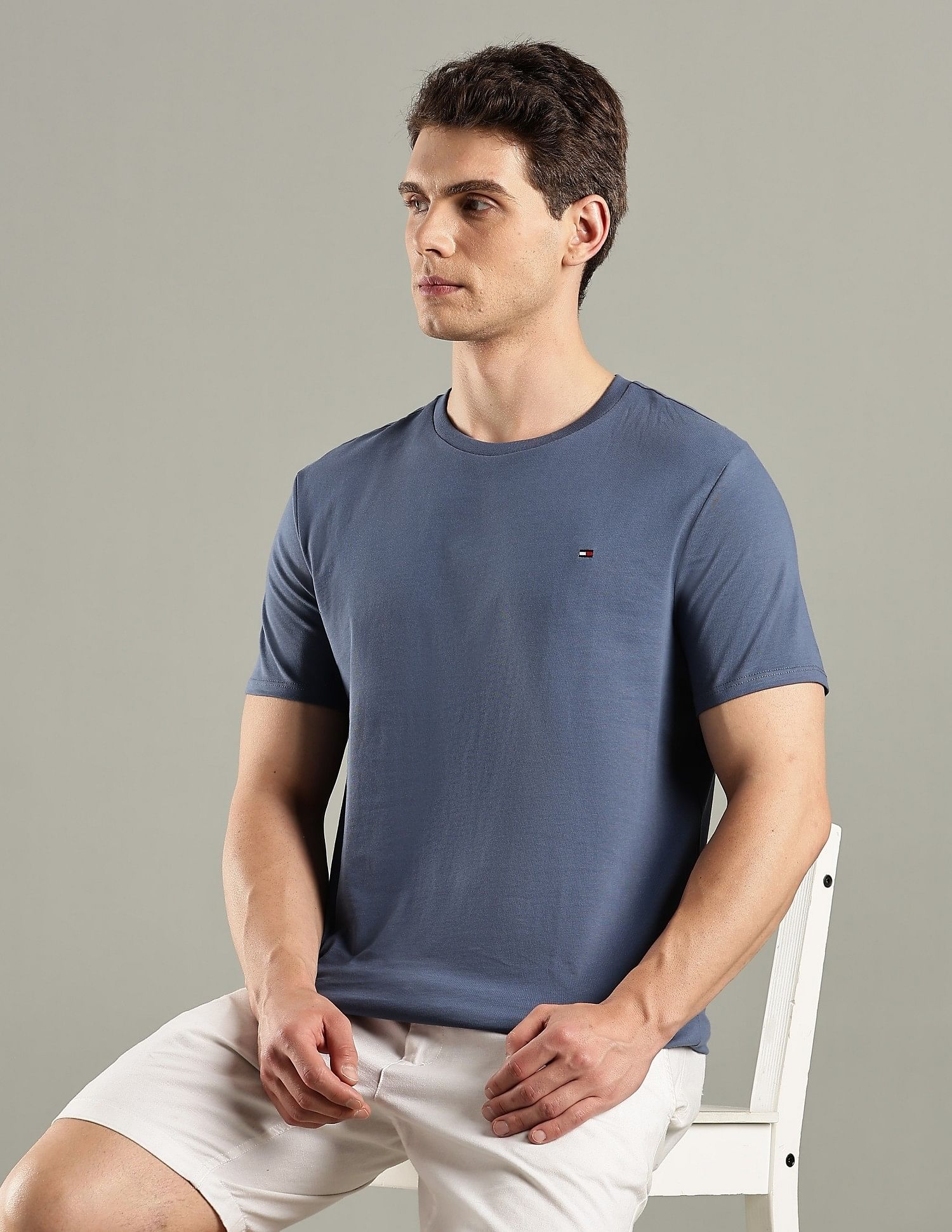 Tommy Hilfiger Solid Regular-Fit Cotton T-Shirt