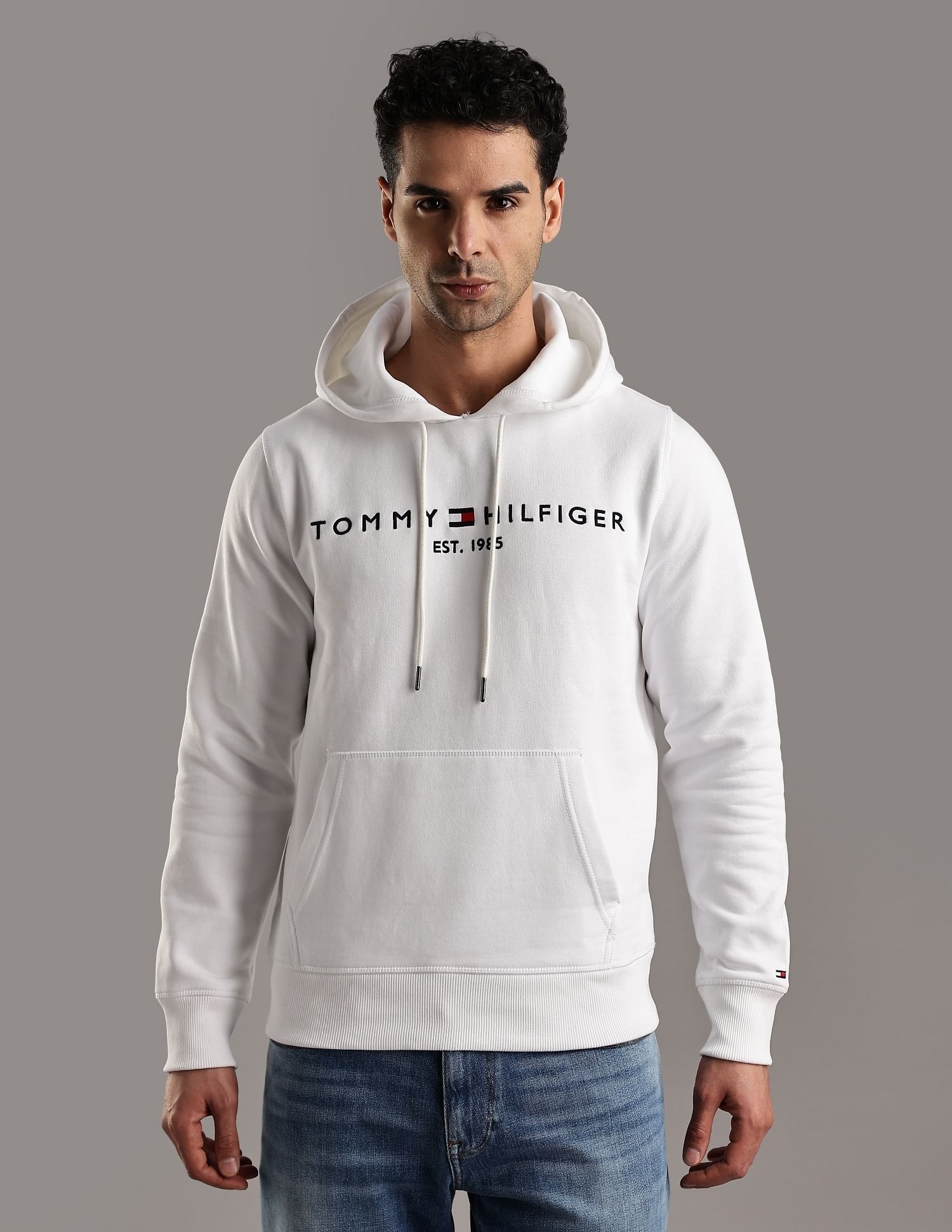 Tommy Hilfiger Embroidered Logo Regular-Fit Cotton Sweatshirt