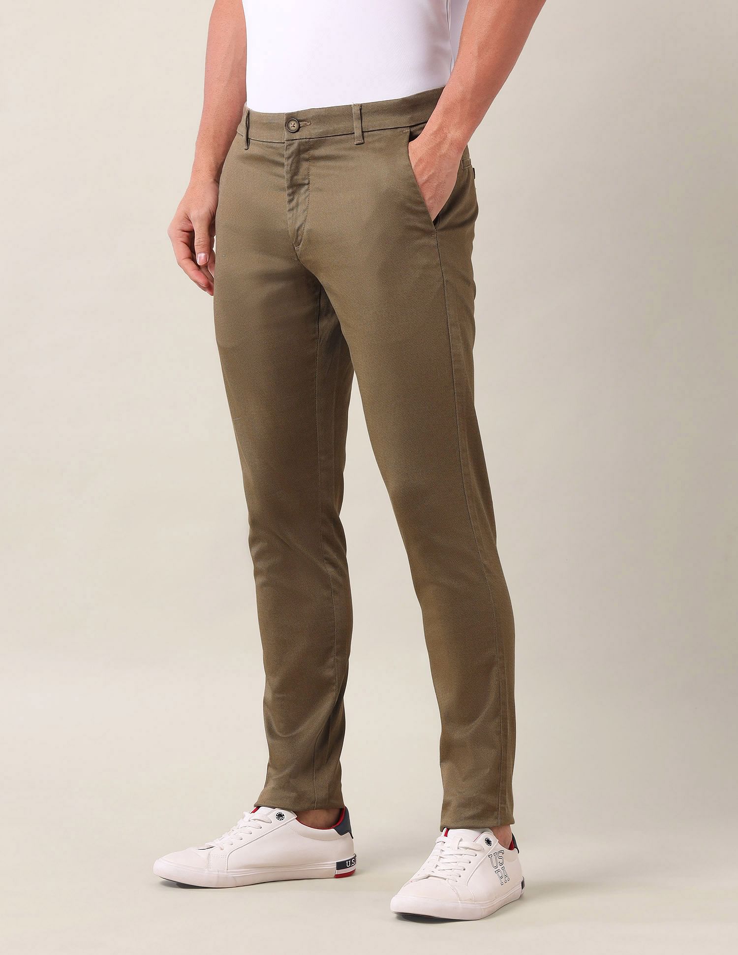 U.S. Polo Assn. Austin Slim Fit Mid Rise Trousers