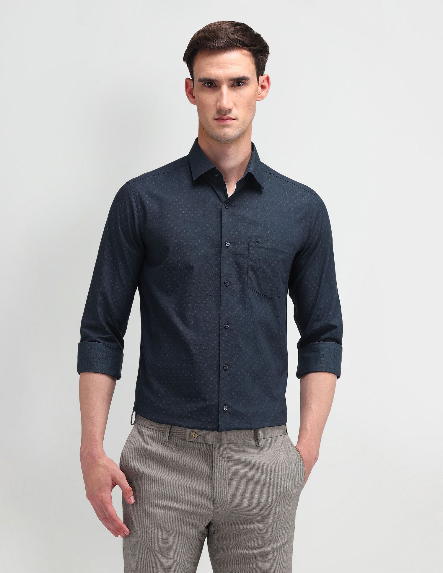 Arrow Brooklyn Fit Textured Dobby Shirt
