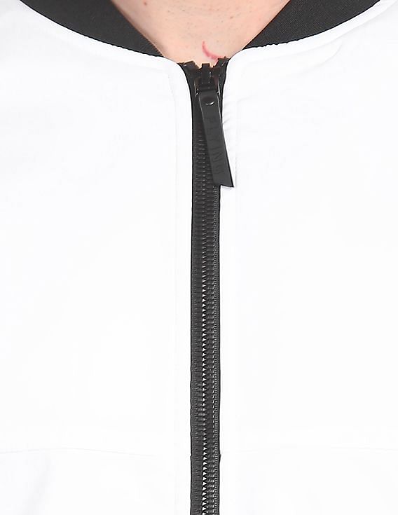 Flying Machine Stand Collar Solid Jacket