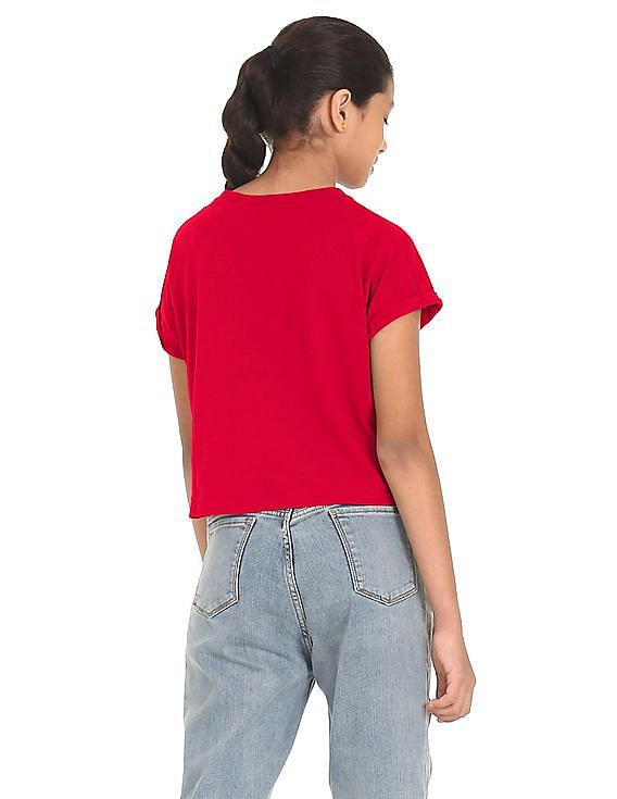 ladies red t shirt