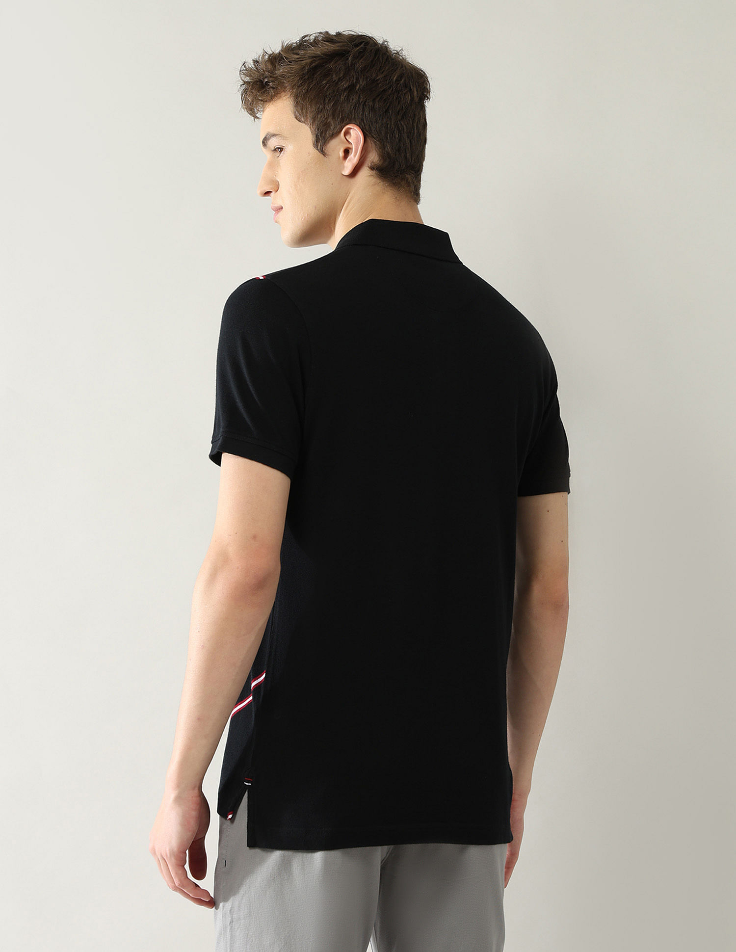 Arrow Sport Diagonal Striped Regular Fit Polo Shirt