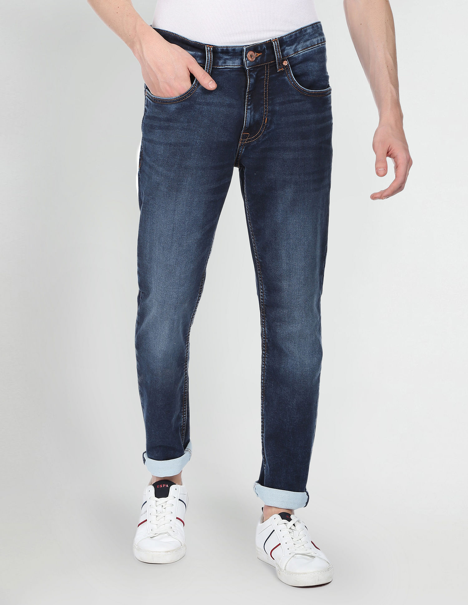 U.S. Polo Assn. Denim Co. Brandon Slim Tapered Fit Blue Jeans