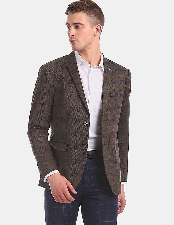 brown check jacket mens