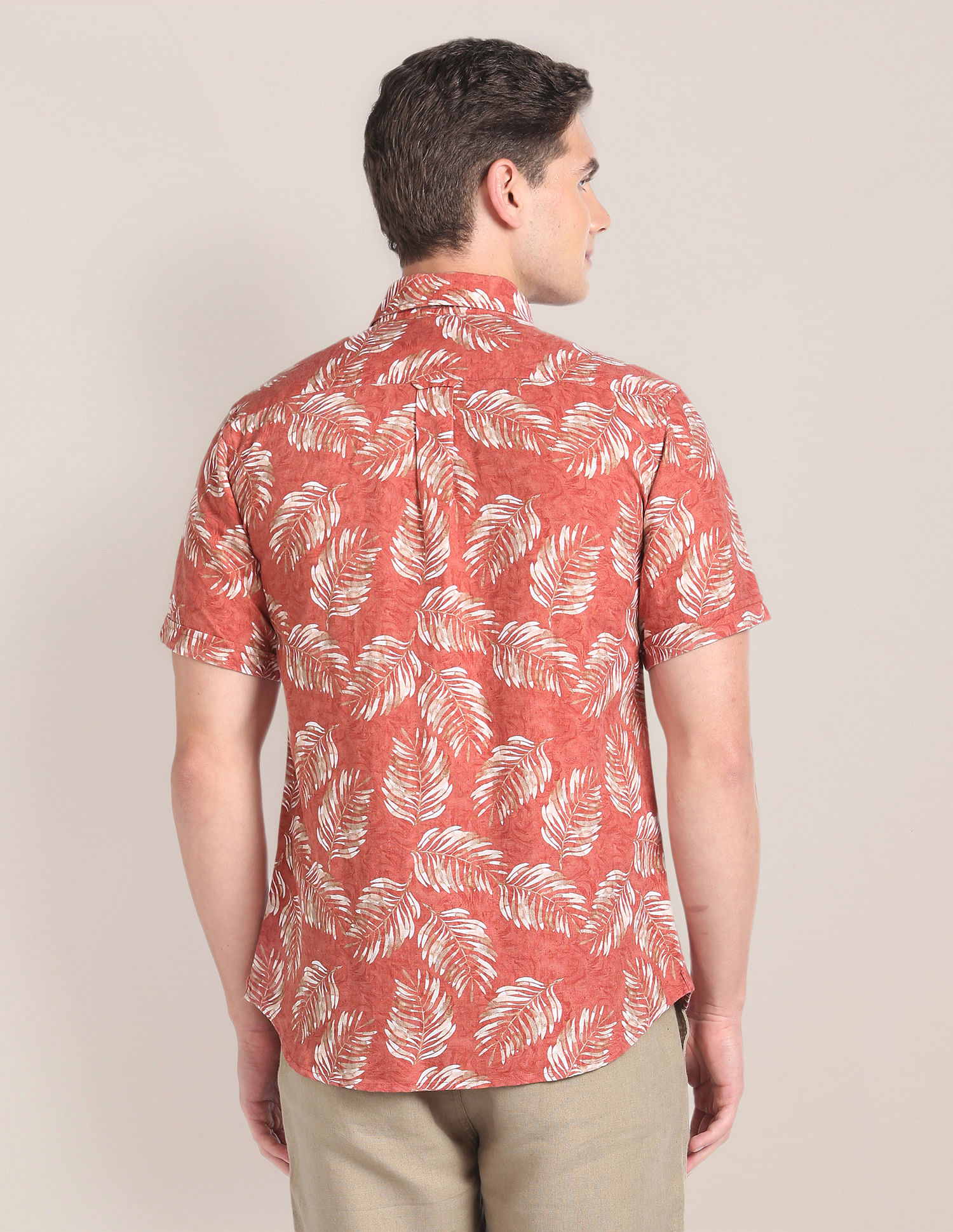 U.S. Polo Assn. Tropical Print Linen Shirt