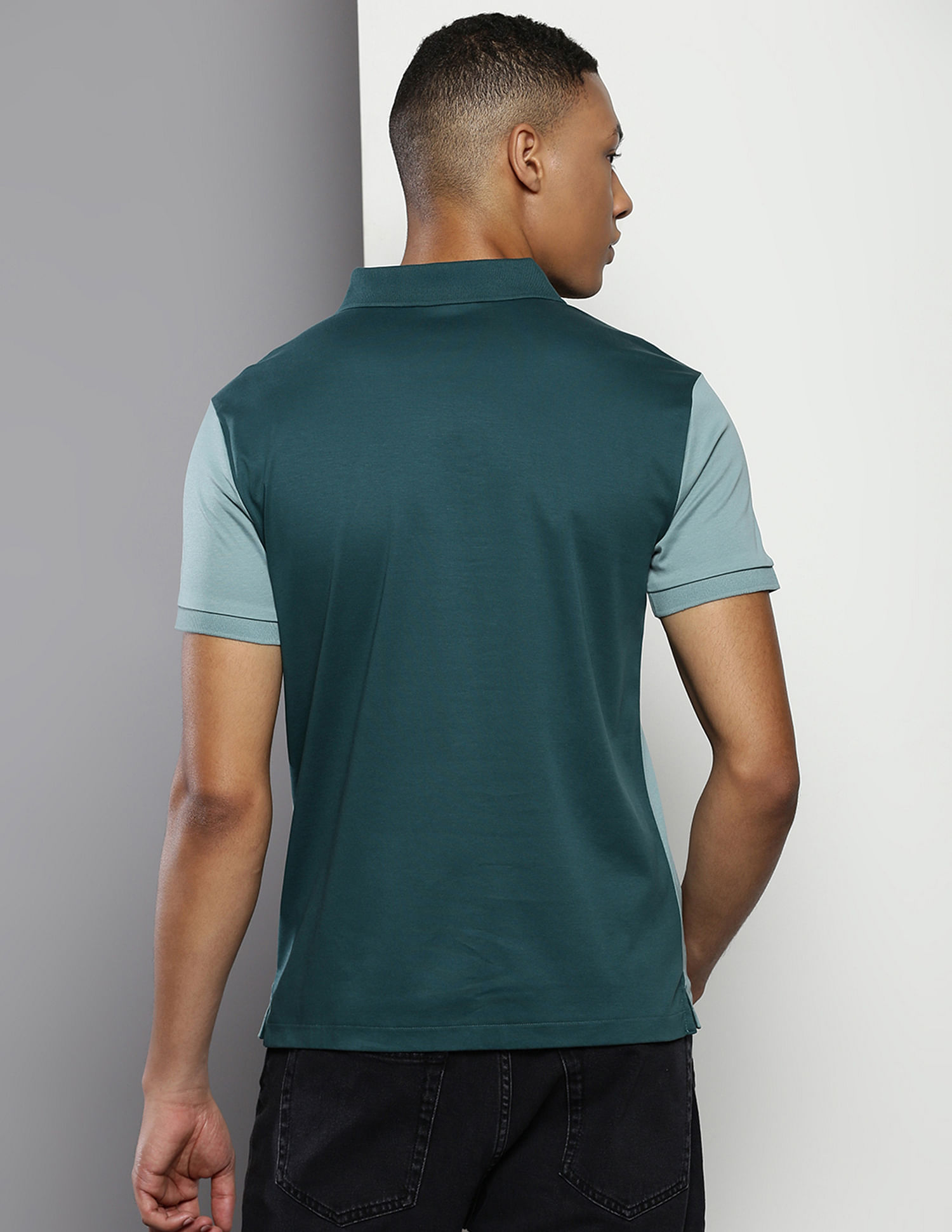 Calvin Klein Short Sleeve Color Block Polo Shirt