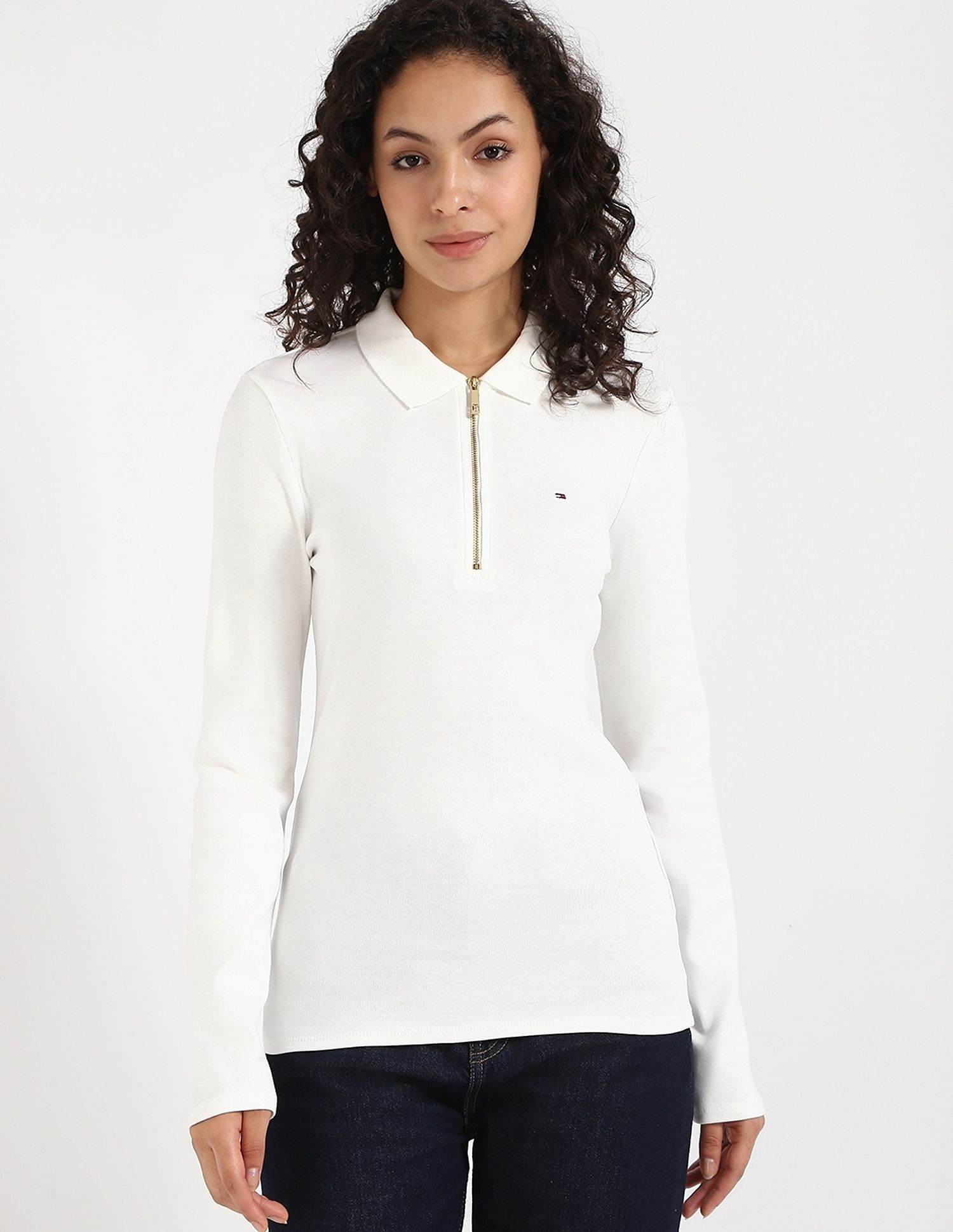 Tommy Hilfiger Solid Slim-Fit Cotton Polo T-Shirt