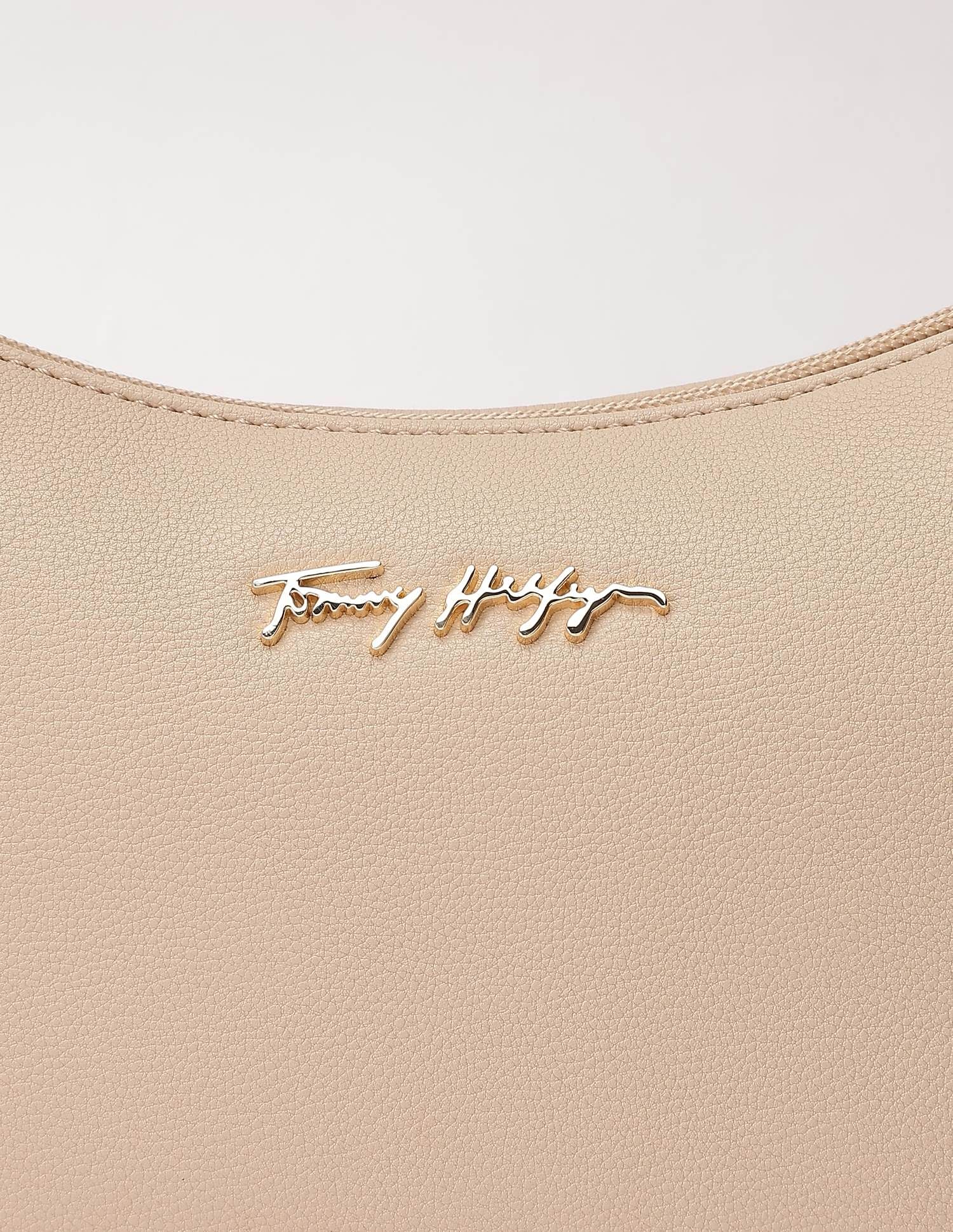 Tommy Hilfiger Solid Beige Pu Shoulder Bag