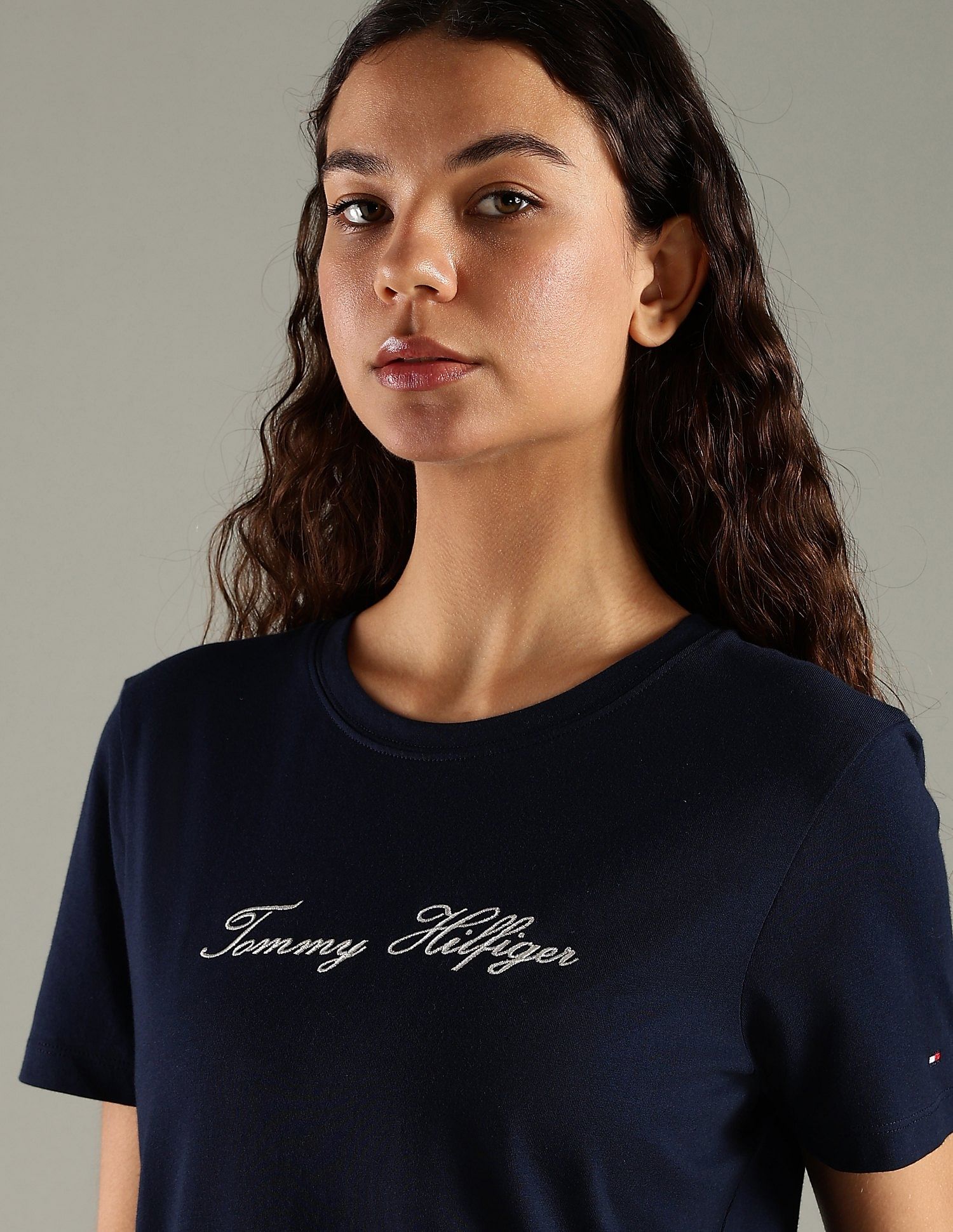 Tommy Hilfiger Embroidered Logo Regular Fit Cotton T-Shirt