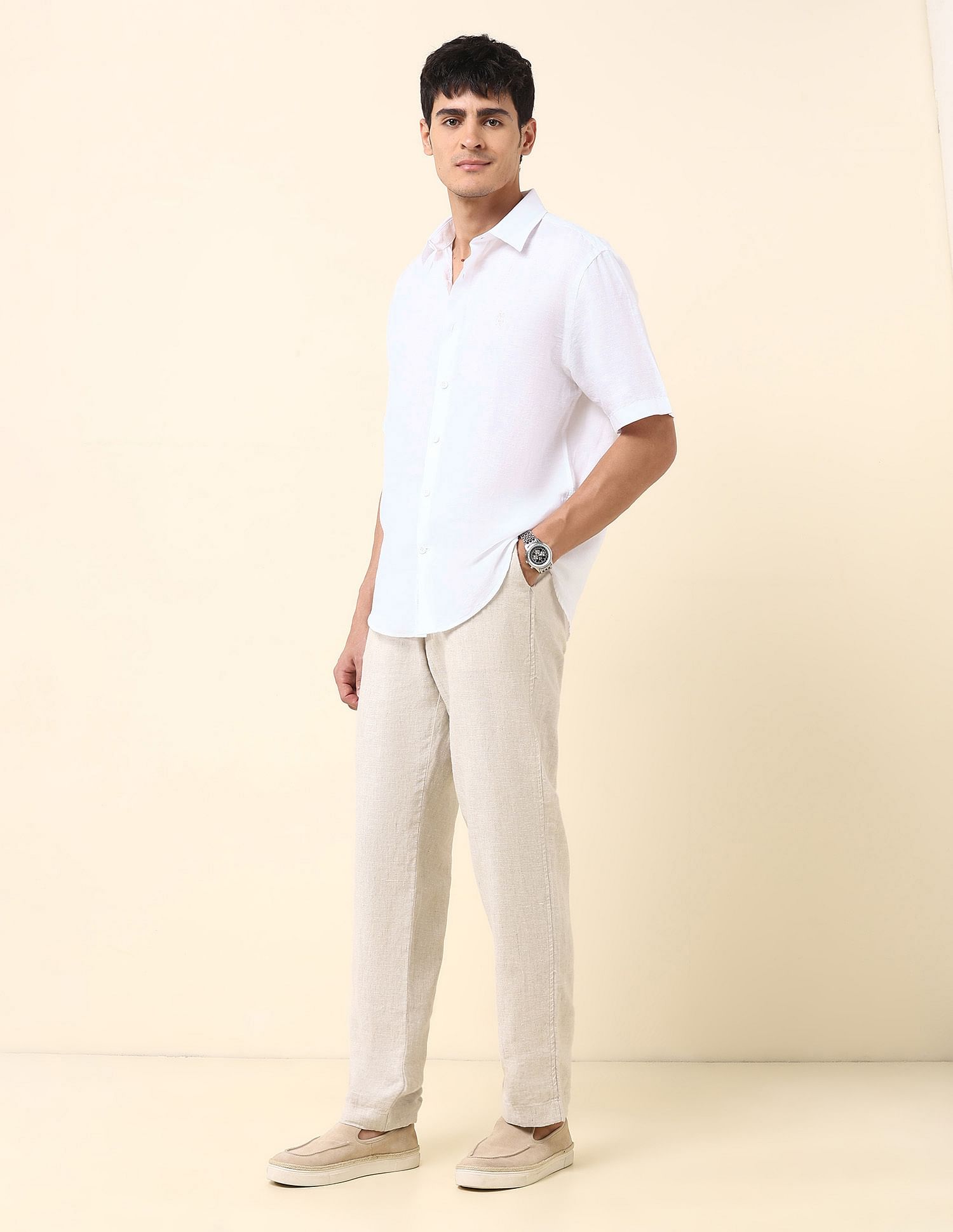 U.S. Polo Assn. Solid Tailored Fit Amsler Shirt