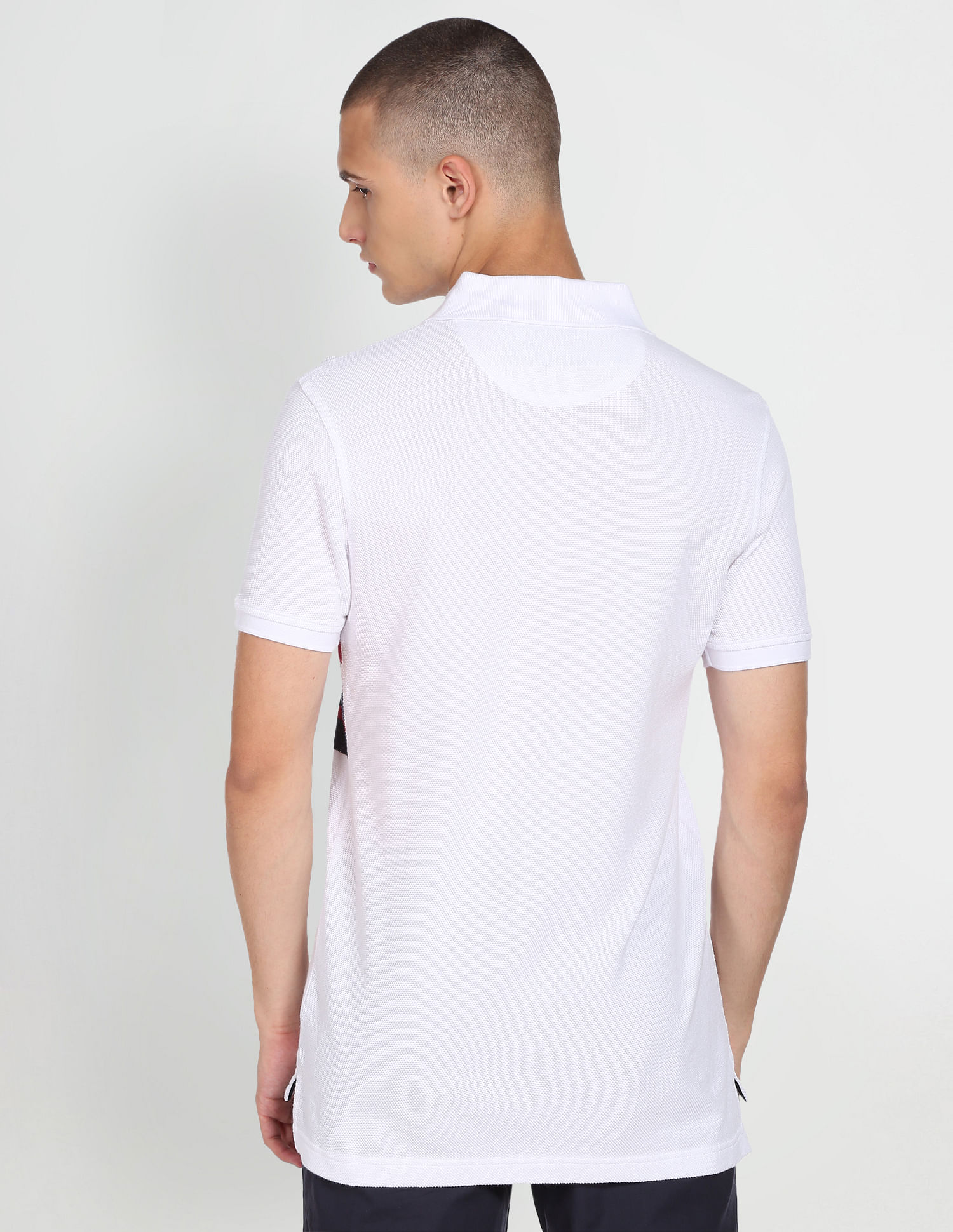 Arrow Sports Striped Jacquard Polo Shirt