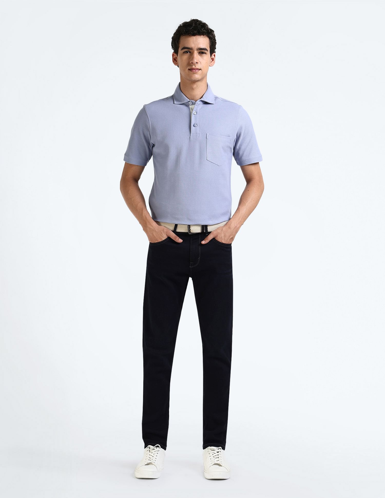 Flying Machine Slash Slim Tapered Rinsed Jeans