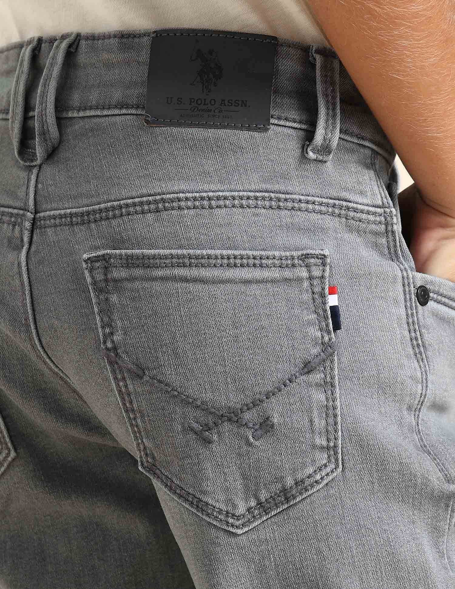 U.S. Polo Assn. Kids Boys Relaxed Fit Grey Jeans