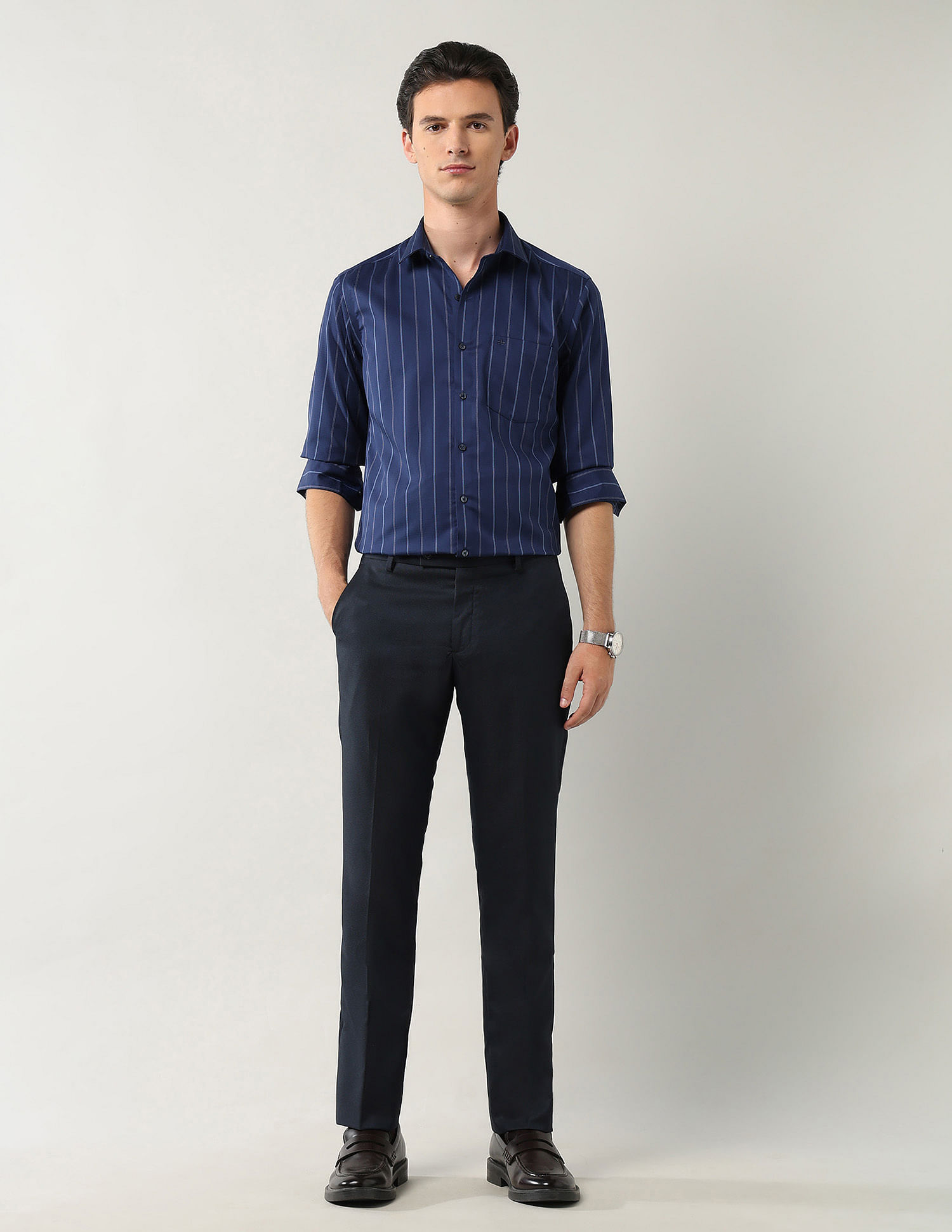 Arrow Vertical Striped Pure Cotton Shirt
