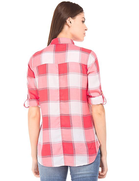 U.S. Polo Assn. Women Regular Fit Plaid Shirt