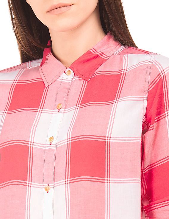 U.S. Polo Assn. Women Regular Fit Plaid Shirt