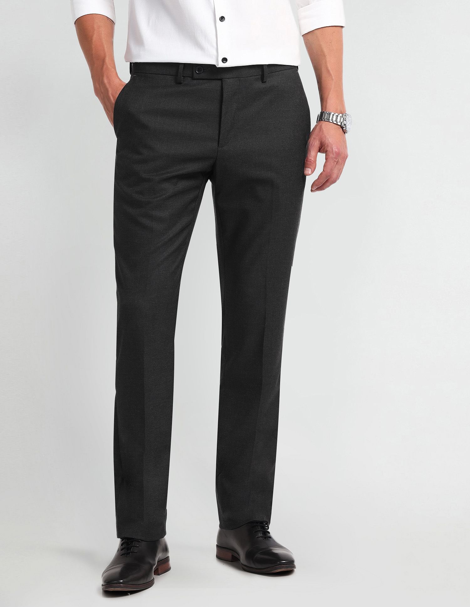 Arrow Tapered Fit Dobby weave Trousers