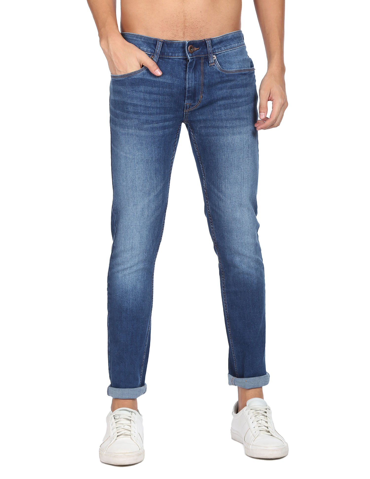 Flying Machine Stone Wash Jackson Skinny Fit Jeans