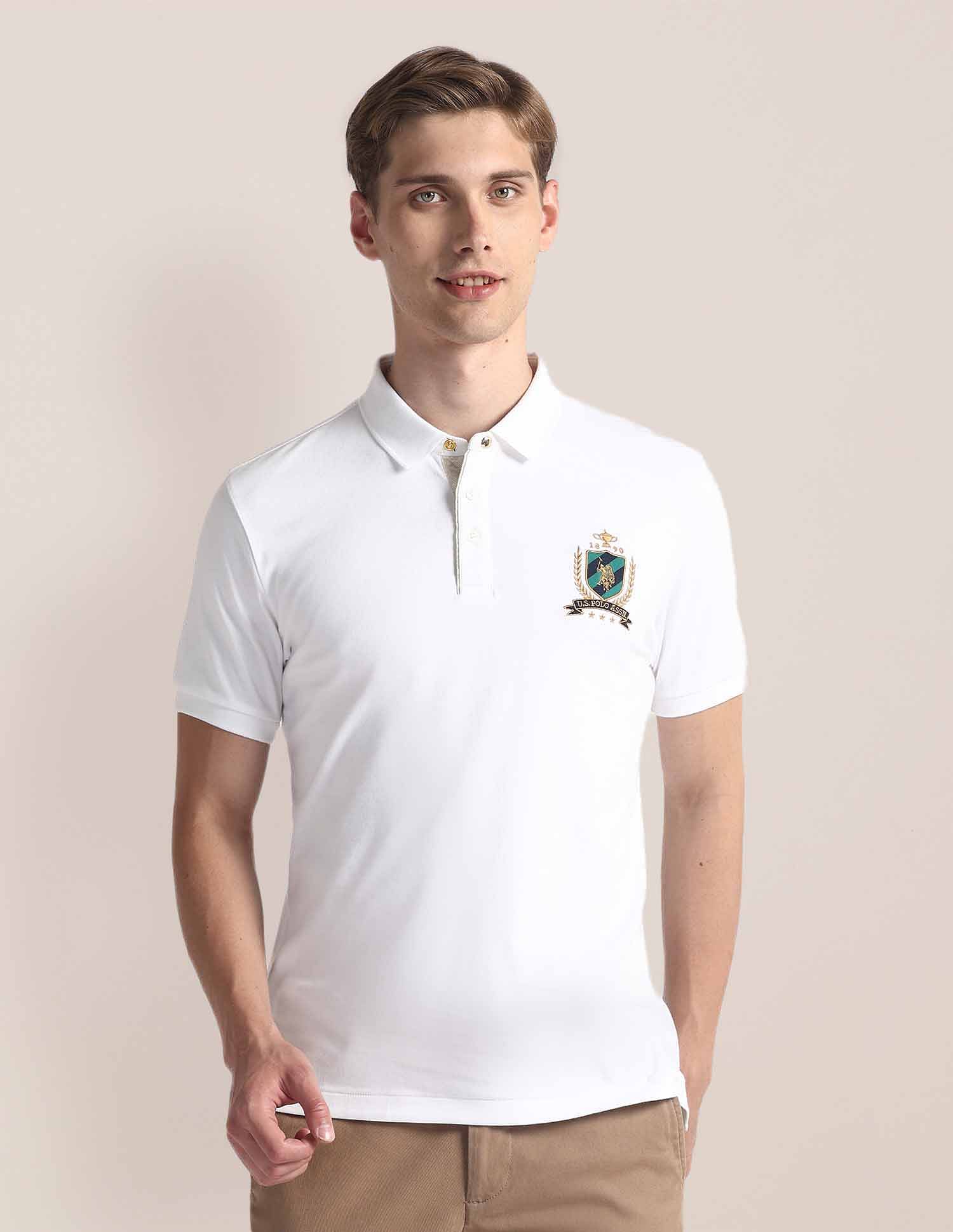 Buy U.S. Polo Assn. Ribbed Collar Cotton Polo Shirt - NNNOW.com