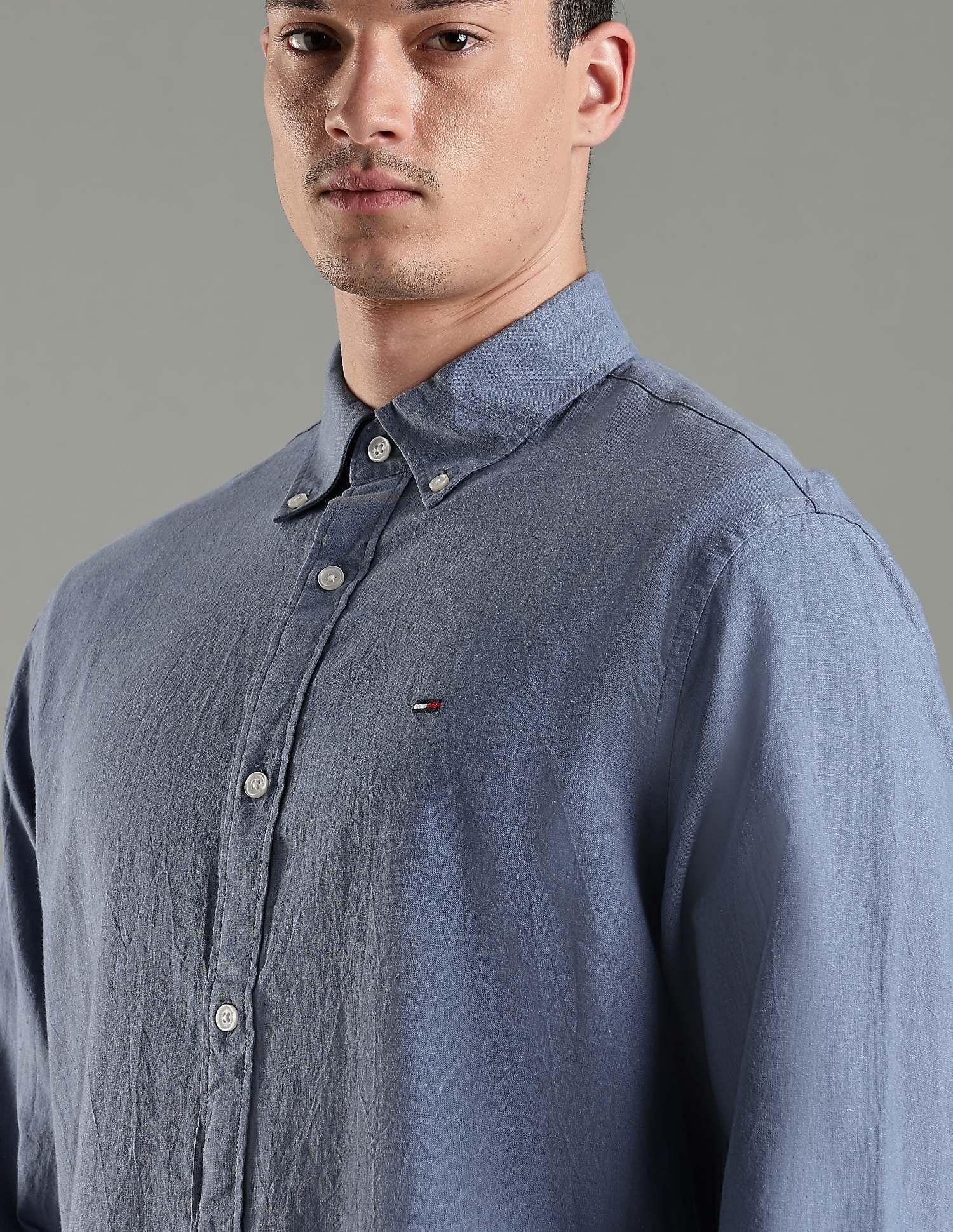 Tommy Hilfiger Solid Regular Fit Cotton Shirt