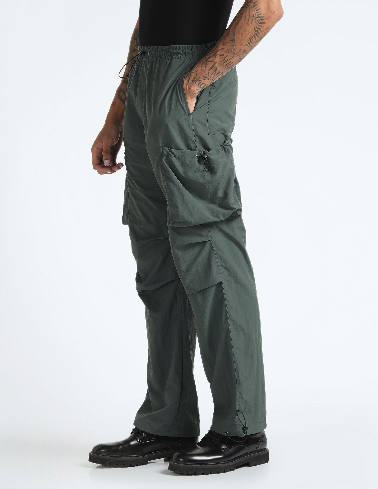 Flying Machine Relaxed Fit Solid Trousers