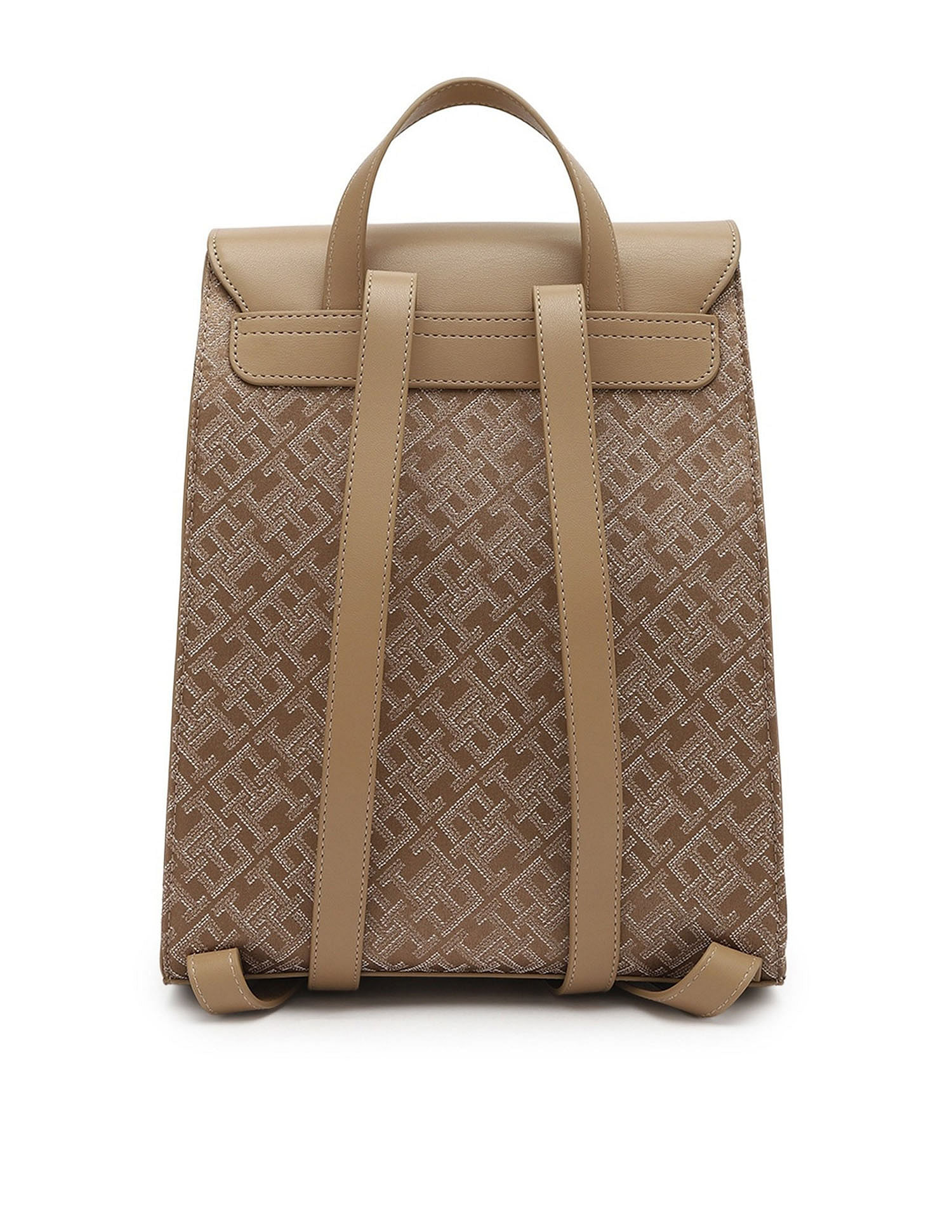 Tommy Hilfiger Logo Khaki Polyester Backpack