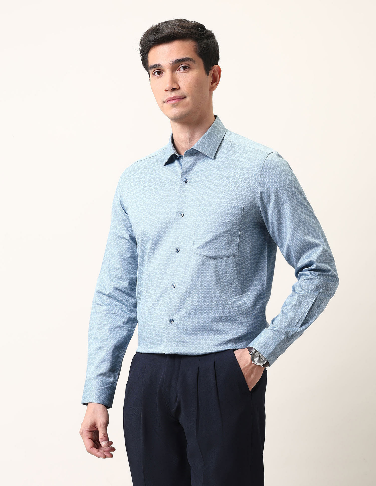 Arrow Liberty Classic Fit Geometric Ceremonial Shirt